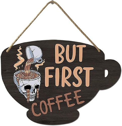 Miniatura 8 de Letreros de madera con texto en inglés All I Need Today Is a Little Bit of Coffee and a Whole Lot of Jesus, placa para colgar en la pared, para
