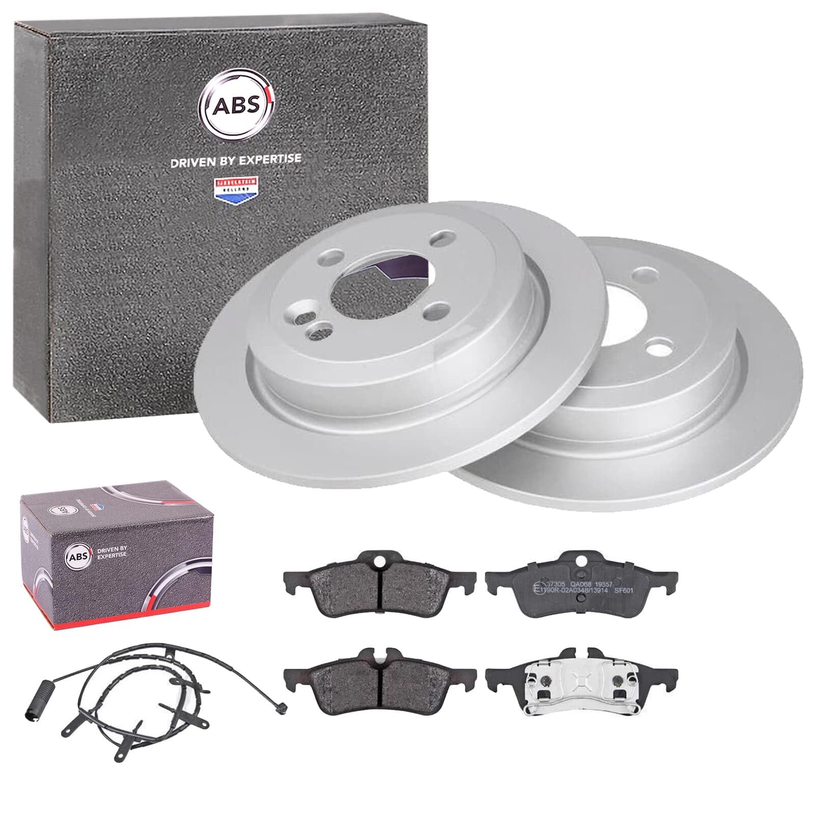 ABS Bremsscheiben 259mm + Beläge hinten | 17350 + 37305 + 39607 Kompatibel mit Mini (R50, R53),Mini Cabriolet (R52)