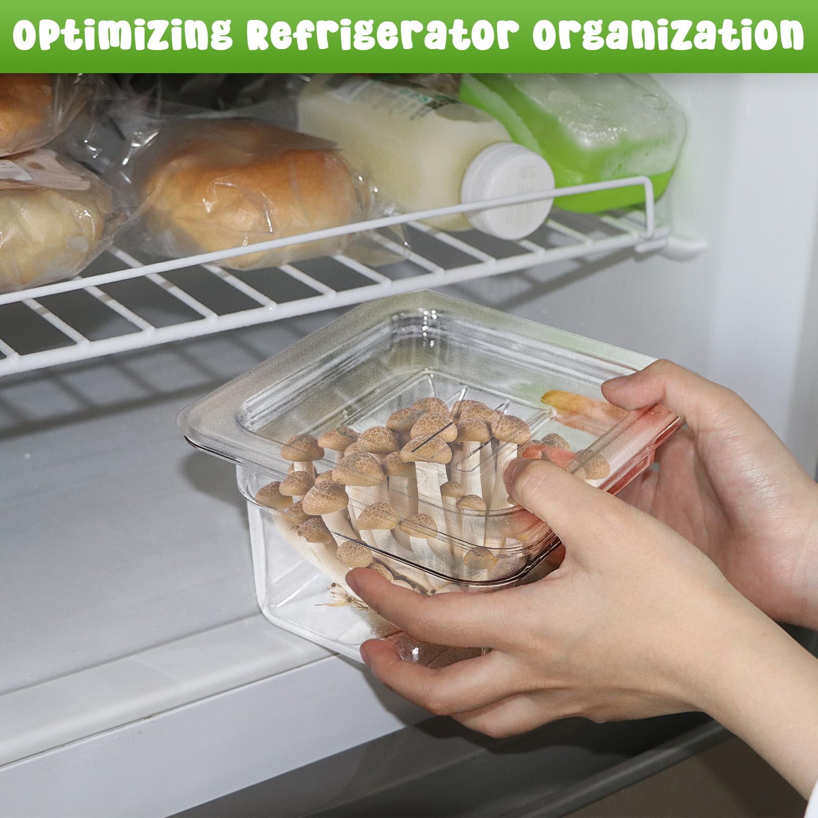 8 Set 1/6 Größe transparente Frischhaltedosen Bulk 10,2 cm tief Restaurant Kunststoff klare Lebensmittelpfannen mit Deckel Polycarbonat kommerzielle Hotelpfanne stapelbare Behälter für Obst, Gemüse