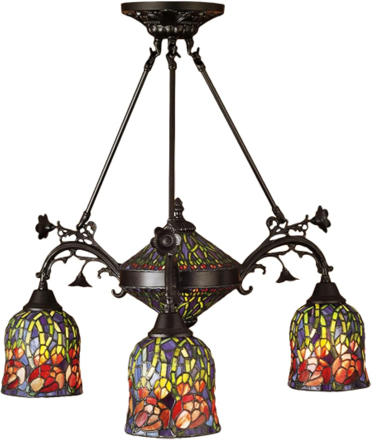 StarSun Depot 8" W Red Rosebud Cone Shade Dry