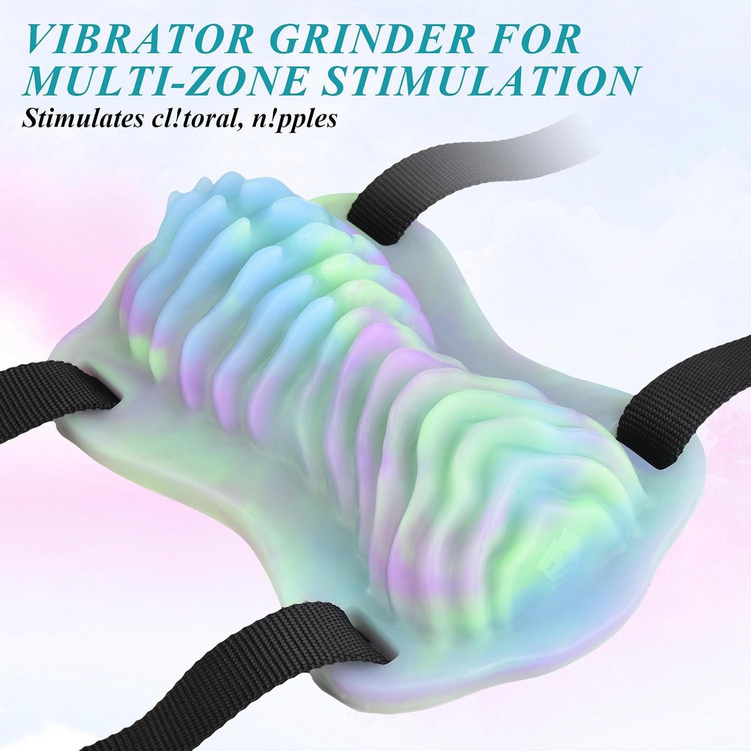 Strap-On Grinder Adult Sex Toys, Multiple Use Wearable Clitoral Stimulator Grinder, Soft Silicone Clit Nipple Foreplay Grinding Adult Sex Toys Games for Women Couple