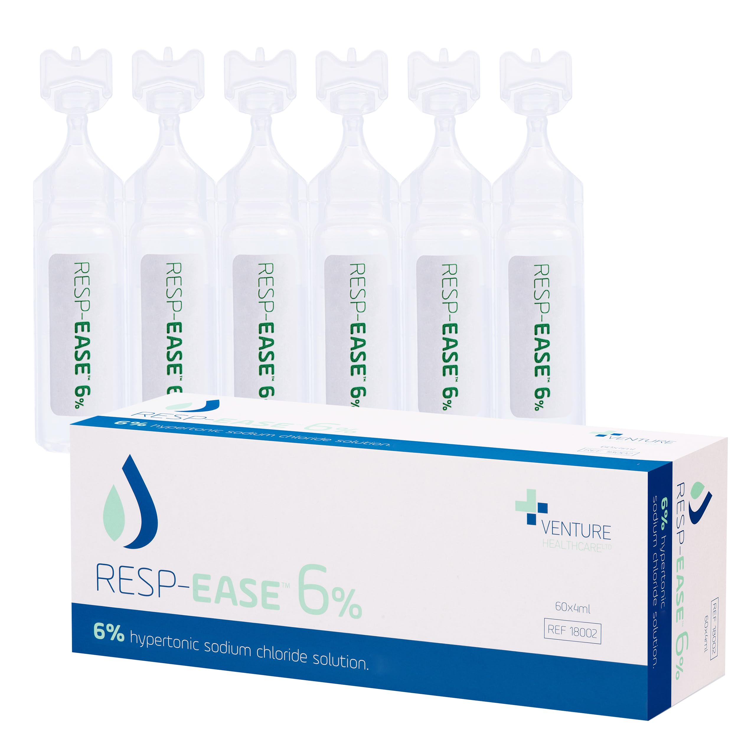 6% Saline Solution for Nebulizer and Moisturizing of The Airways - Sodium Chloride 6% for Nose & Eyes, Nasal Cleanse for Adults and All Ages - 240ml / 8.12 fl oz