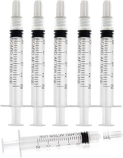 2.5ml Luer Lock Syringe without Needle - 2.5cc Plastic Syringes, Sterile, Individually Sealed, Pack of 20