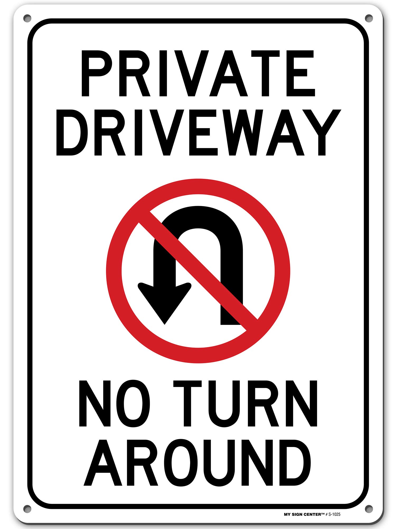Amazon.com: Private Driveway No Turn around Sign,10'x14
