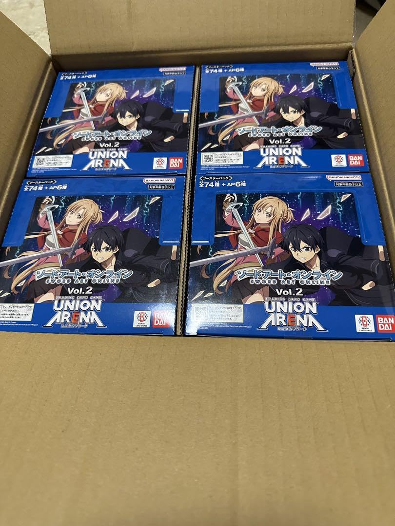 ユニオンアリーナ SAO アート オンライン BOX テープ 4箱 ユニオン