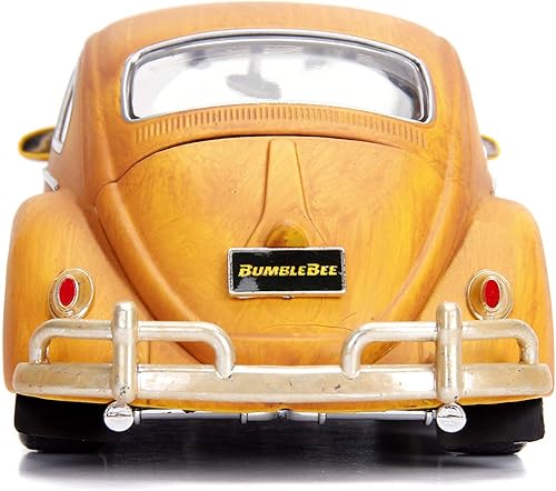 Miniatura 5 de Jada Toys Transformers Bumblebee Volkswagen Beetle - Coche fundido a presión, vehículo a escala 1:24 y figura de metal coleccionable Charlie de 2.75