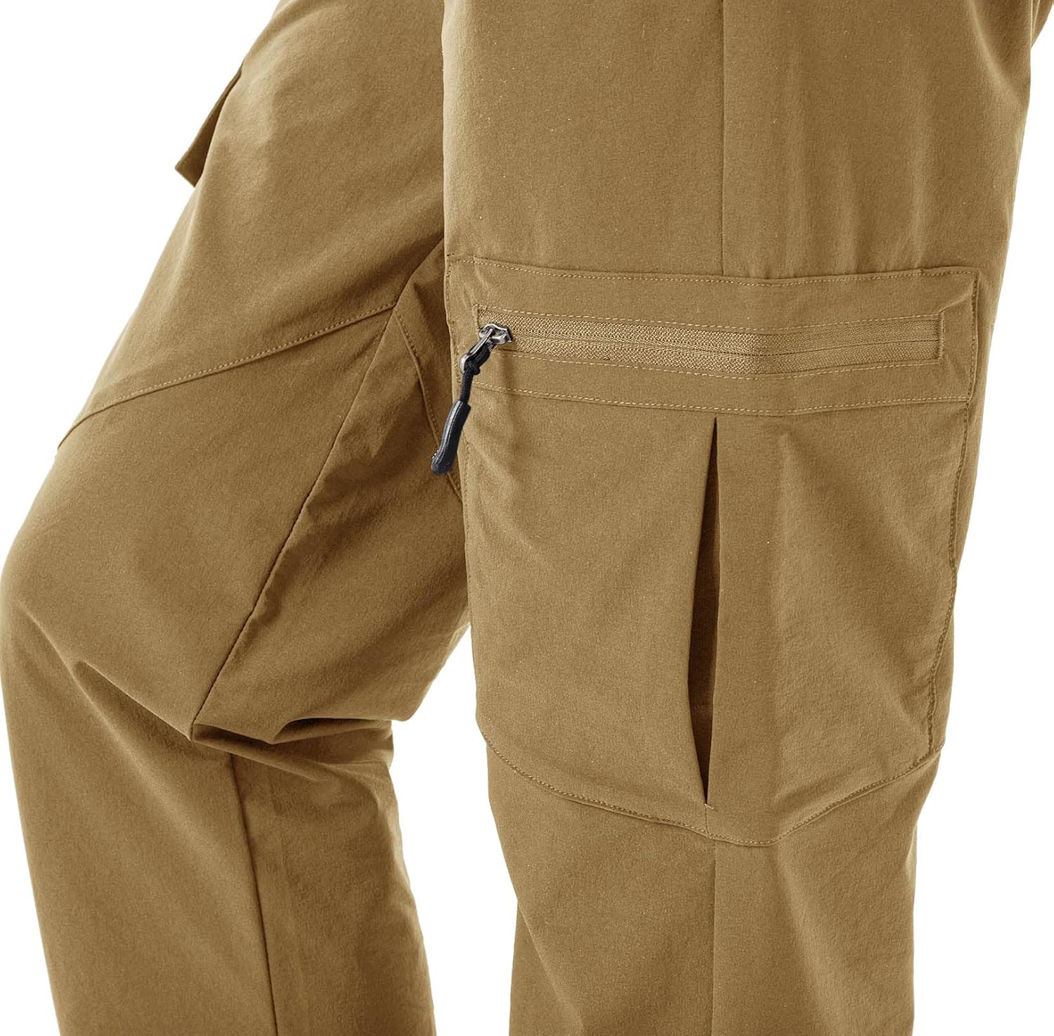 Rdruko Women's Hiking Cargo Pants Water-Resistant Quick Dry UPF 50+ Travel Camping Work Pants Zipper Pockets - Image 6