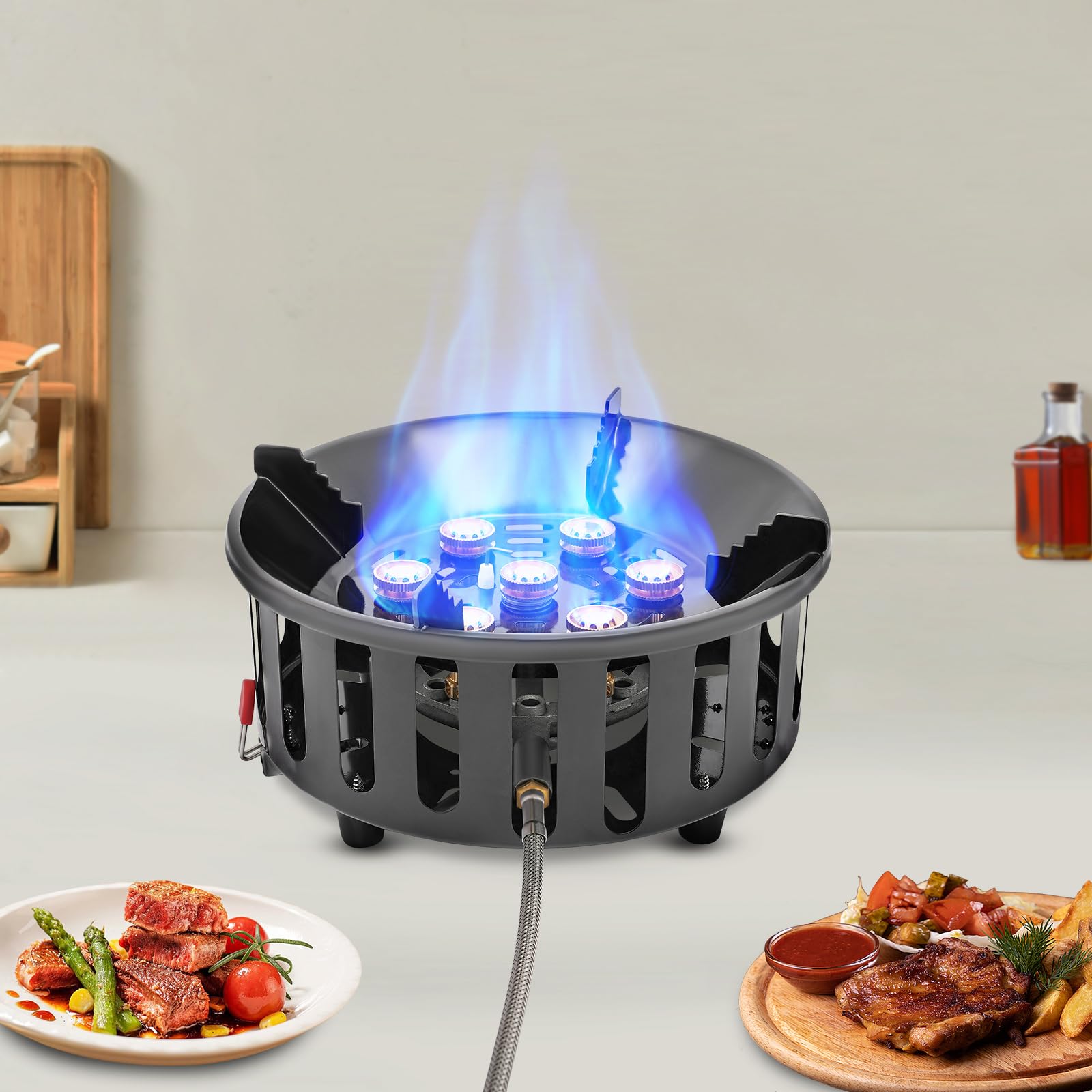 Hornillo de cocina portátil de gas para camping, estufa de gas, 21000 W