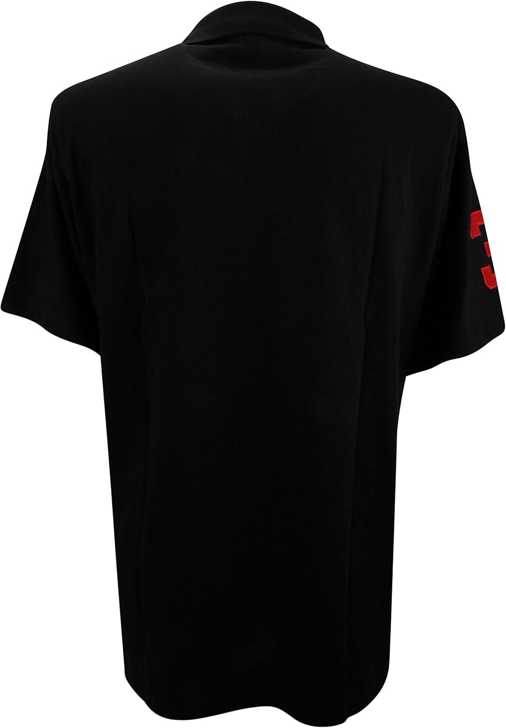 Black polo shirt no collar Clearance