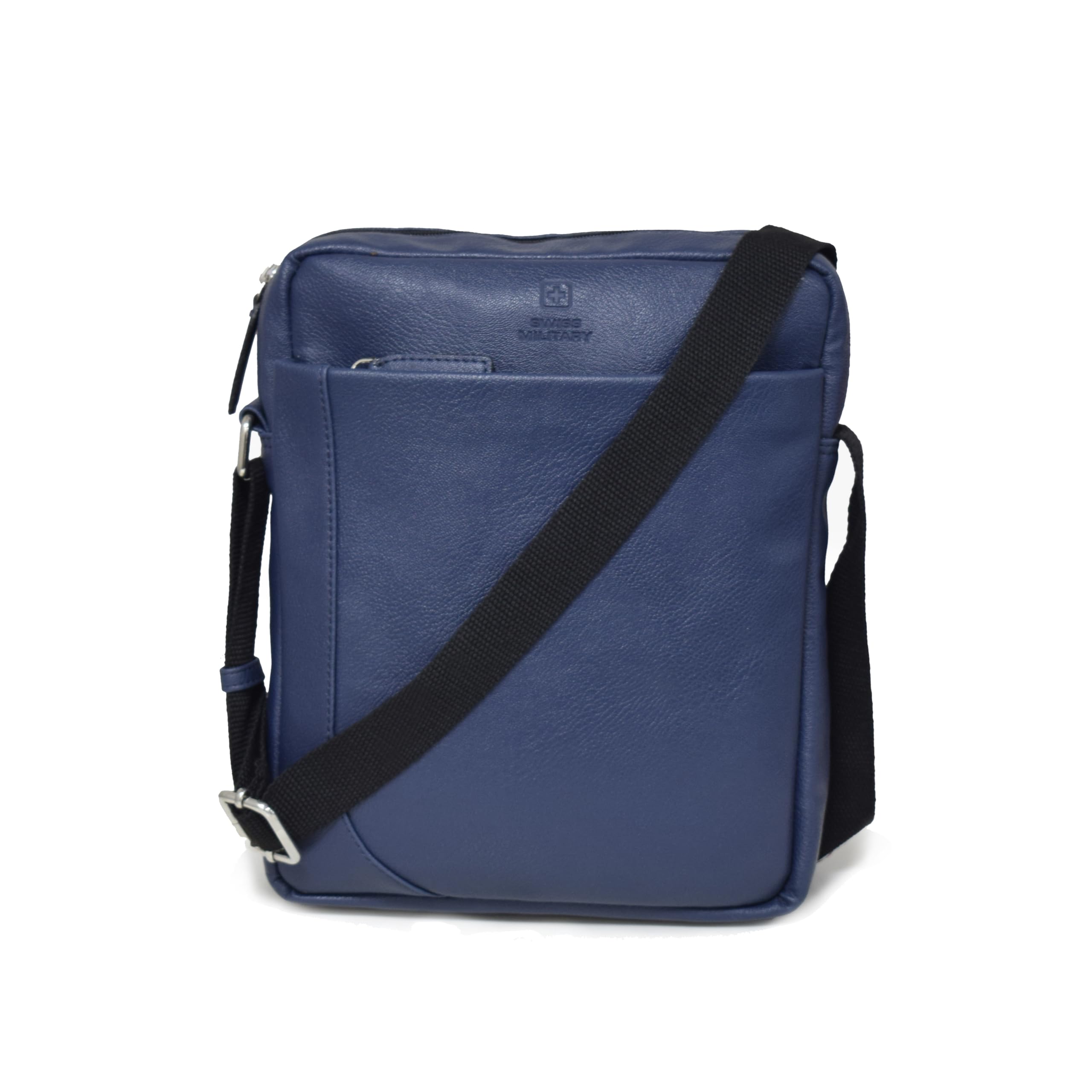 ALFIE Blue PU Sling Bag for Men & Women, Durable PU Leather, 1 Main Zipper Compartment with Coin Pocket, Quick Access Front Pocket & Back Button Pocket | Lightweight Travel Crossbody-image-32