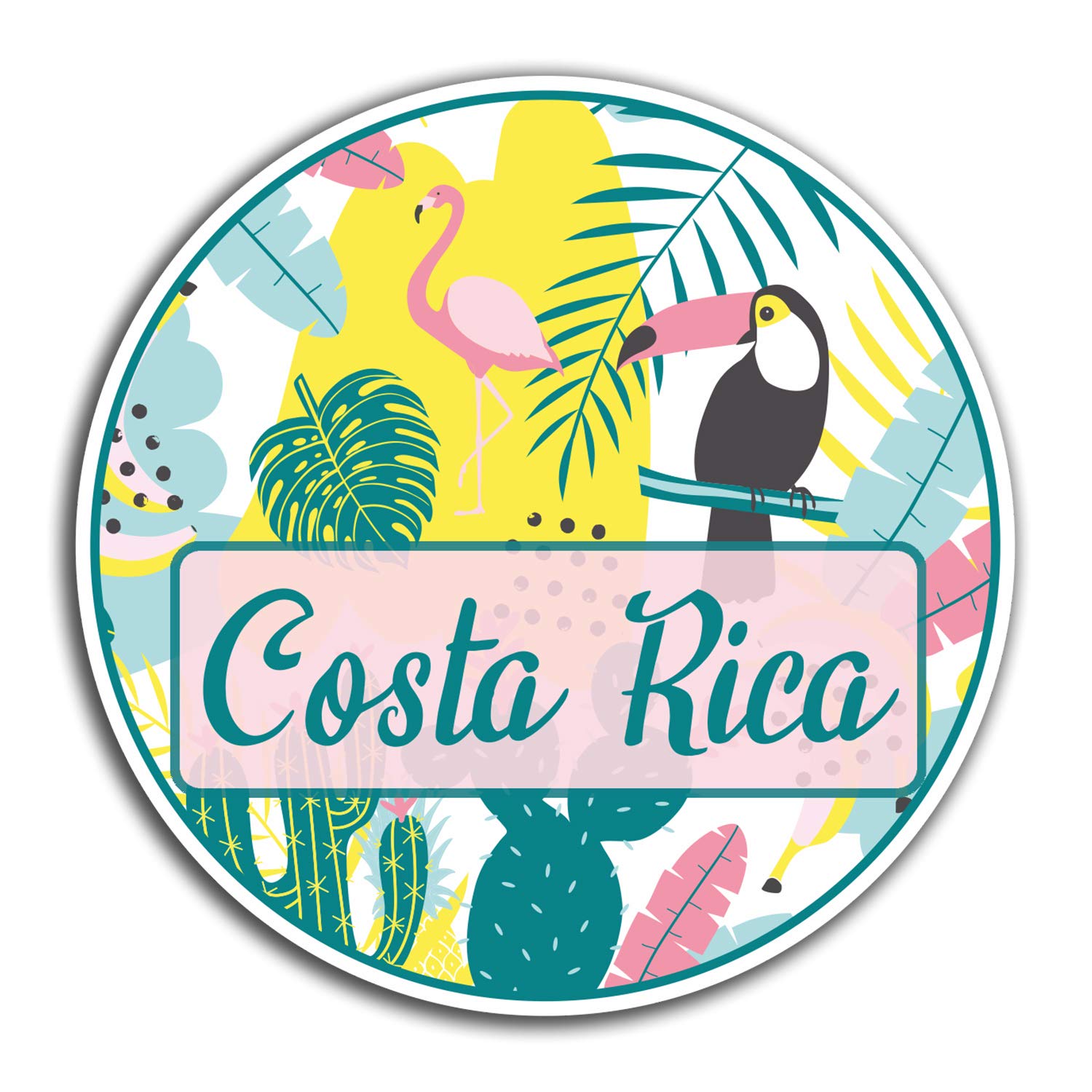2 x 10cm Costa Rica Leaves Vinyl Stickers - Travel Sticker Laptop Luggage #23402 (10cm Wide)