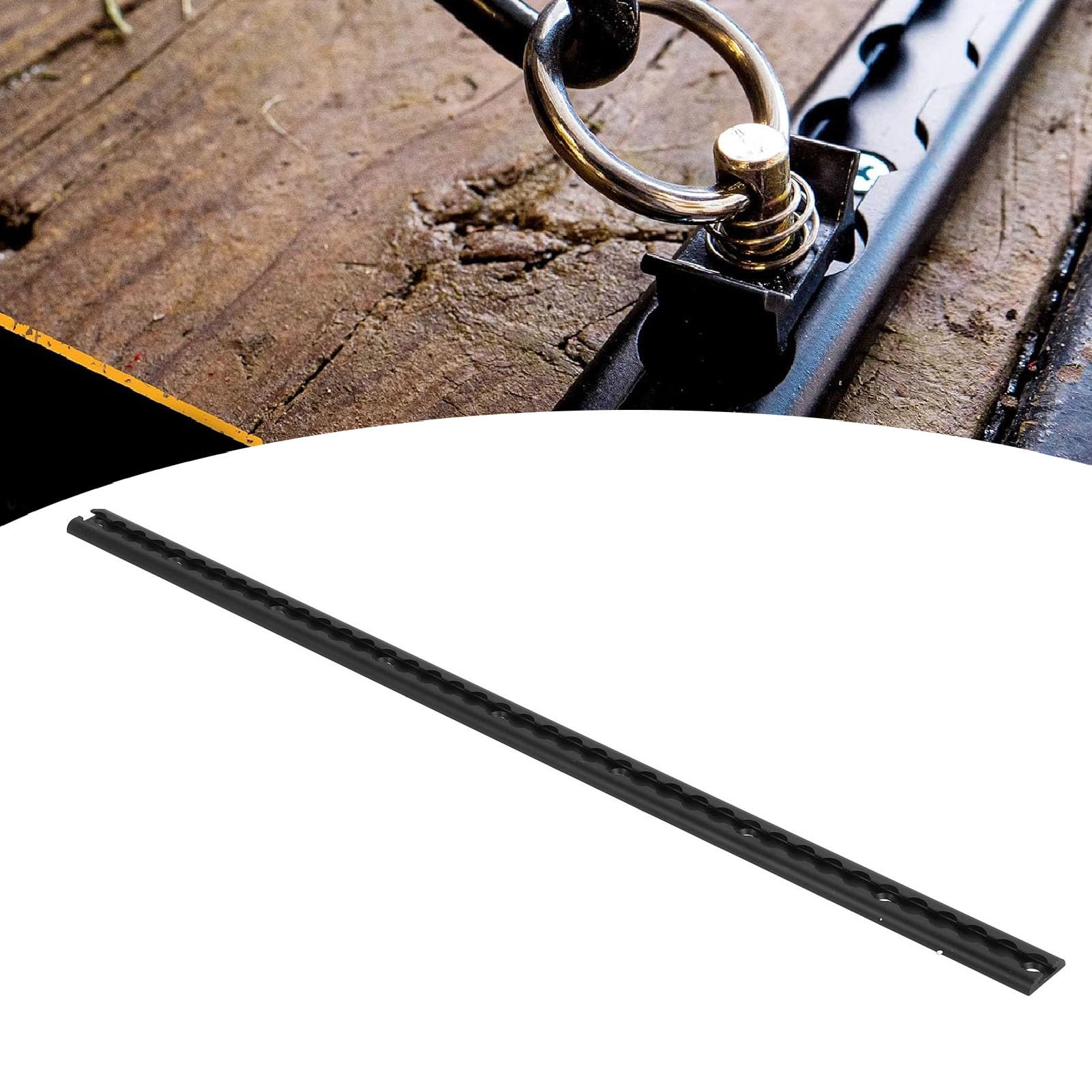 L Track Rail, Heavy Duty Aluminum Truck Bed Trailer Rail 3.3ft, Durable Structure Robust L Track Pre-Drilled Holes - Image 4