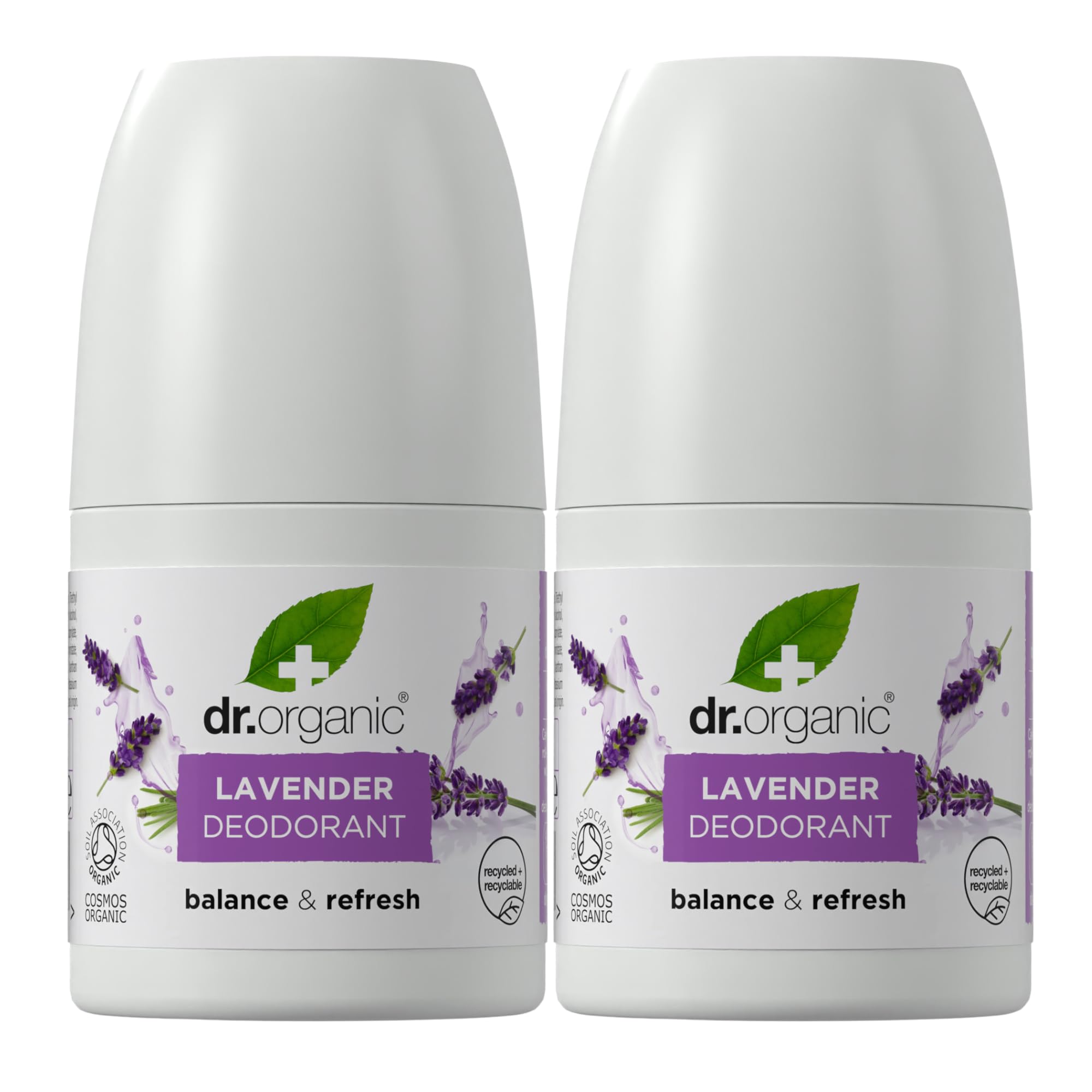 Dr Organic - Lavender Deodorant - Aluminium Free - Soothing, Nourishing & Hydrating - Vegan, Cruelty, Paraben & SLS Free - 50ml - 2 Pack