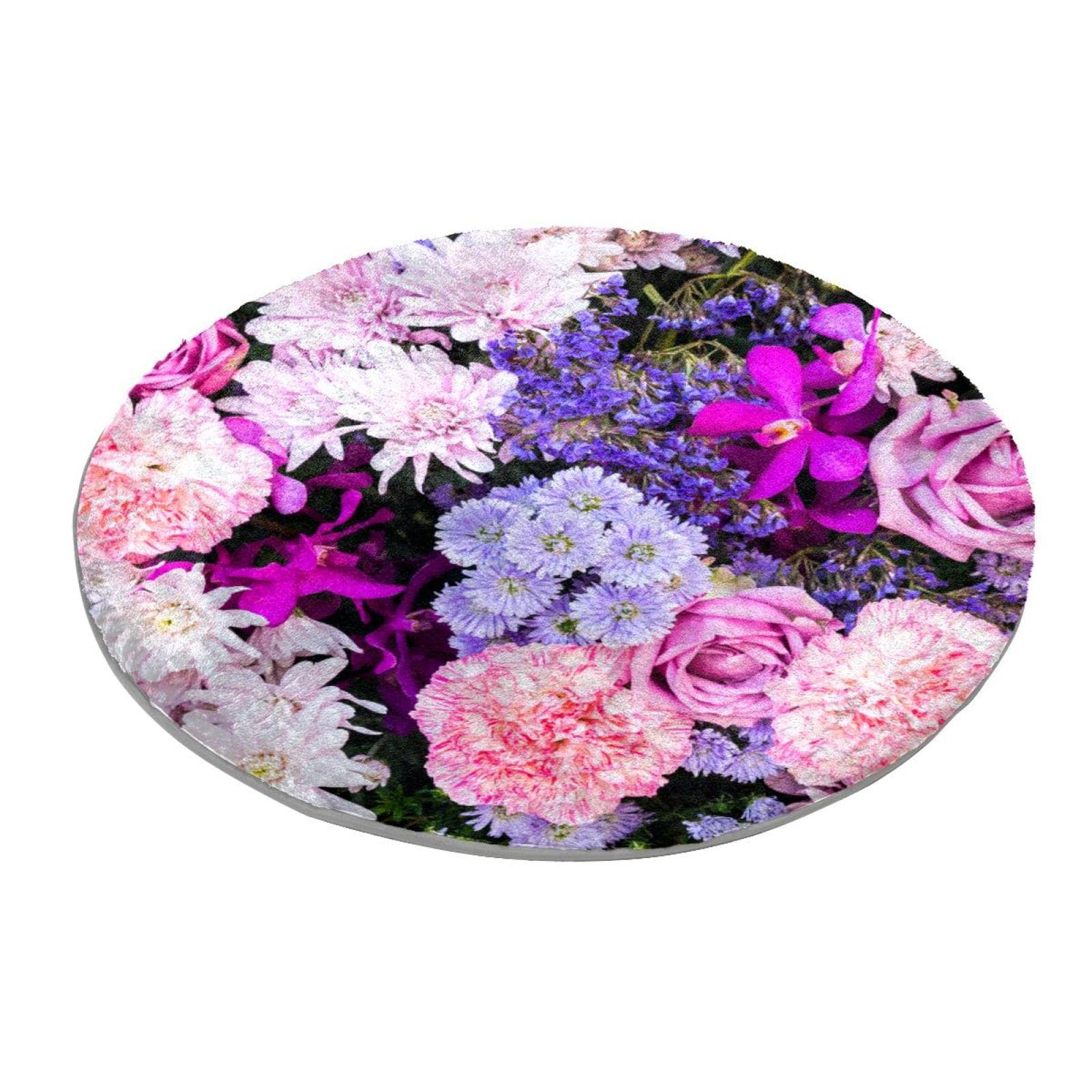 Teppich für Schlafzimmer, Wohnzimmer, Arbeitszimmer, Rosa, Violett