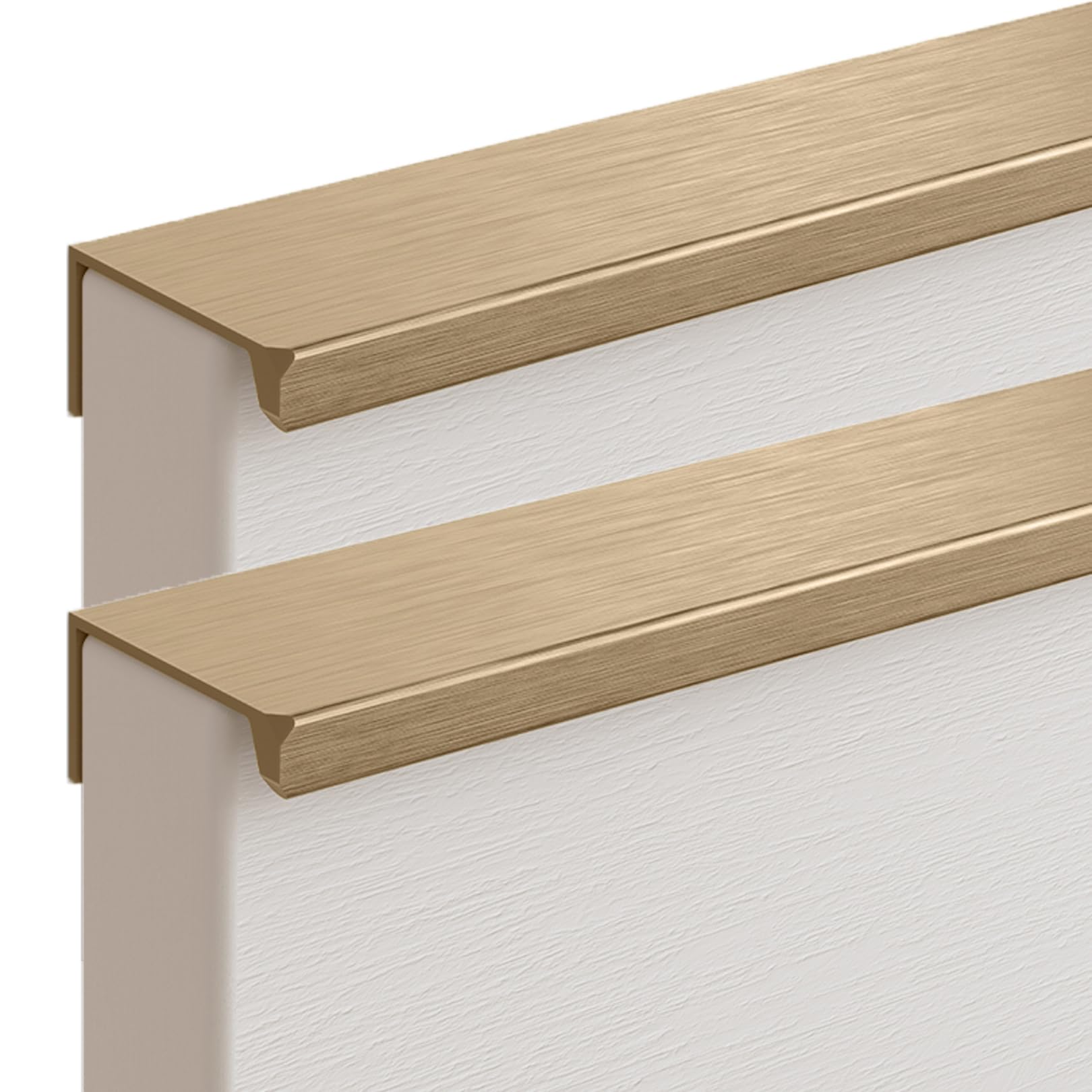 Opfdfhdfh Colors 5 Concealed Door Handles, Invisible Furniture Handles Space Aluminum Wardrobe Kitchen Concealed Cabinet Drawer 2 Pieces(,Hole Distance 64Mm)
