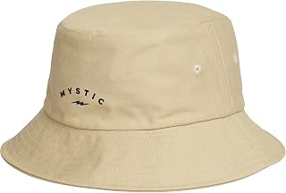 Mystic Watersports - Surf Kitesurf & Windsurfing Unisex Bucket Hat - Warm Sand Print at Front - Reversible Beige