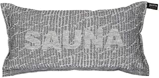 Saunakissen, Saunatikut-Kollektion von Jokipiin Pellava, Weiß/Schwarz