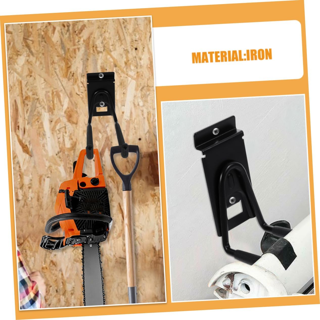 Alipis 2pcs Heavy Duty Utility Hooks Wall Mounted Garage Hangers for Tools Bikes and More Sturdy Iron Construction for Efficient Garage Storage System