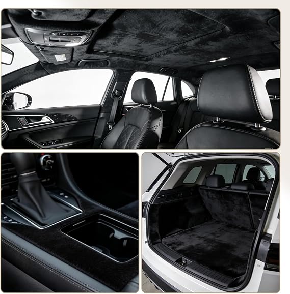 Storystore Foam Backed Suede Headliner Fabric, 98 L x 60 W Car Roof Liner