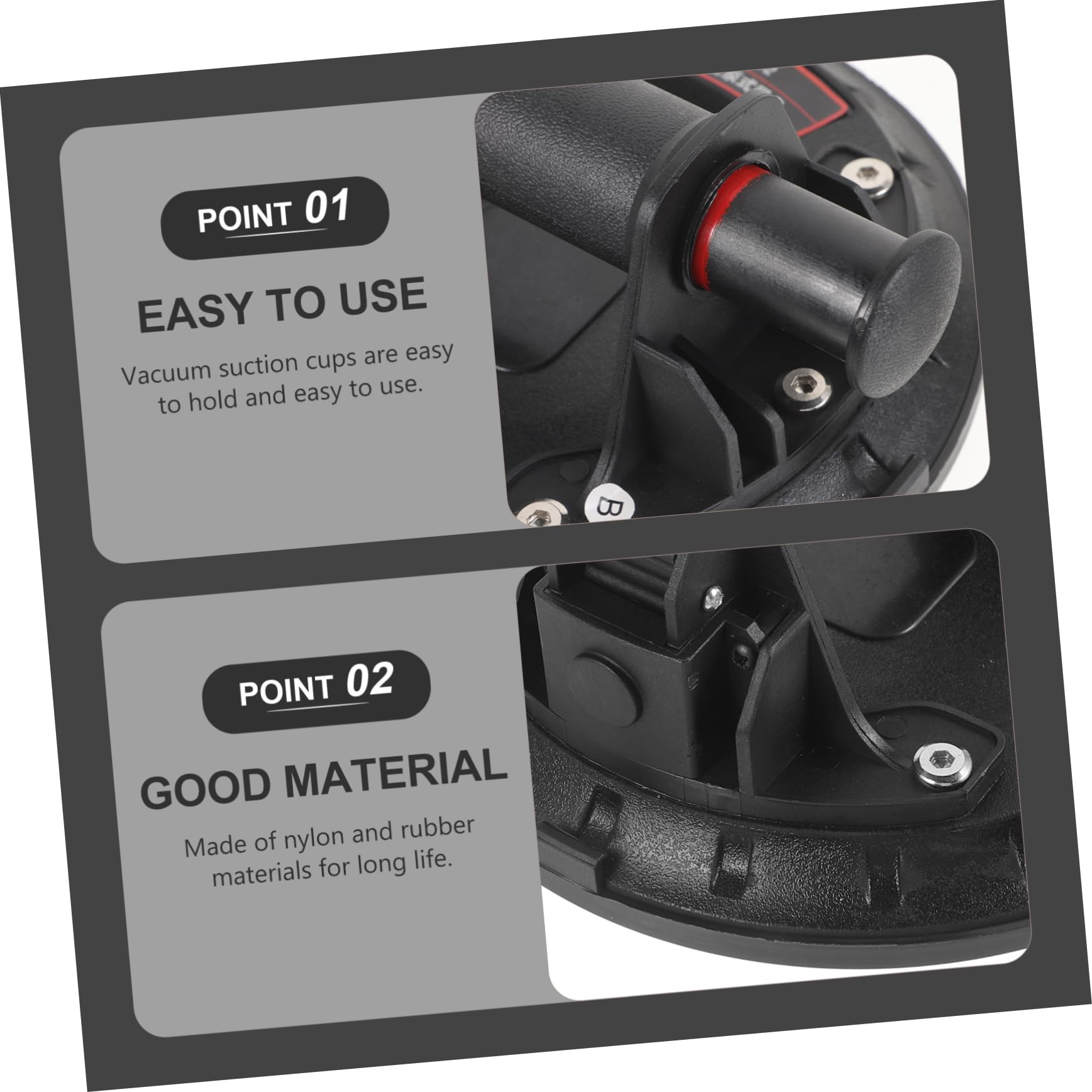 balacoo Strong Adhesion Suction Cup Set Vacuum Pump for Glass Tile Marble Lifter