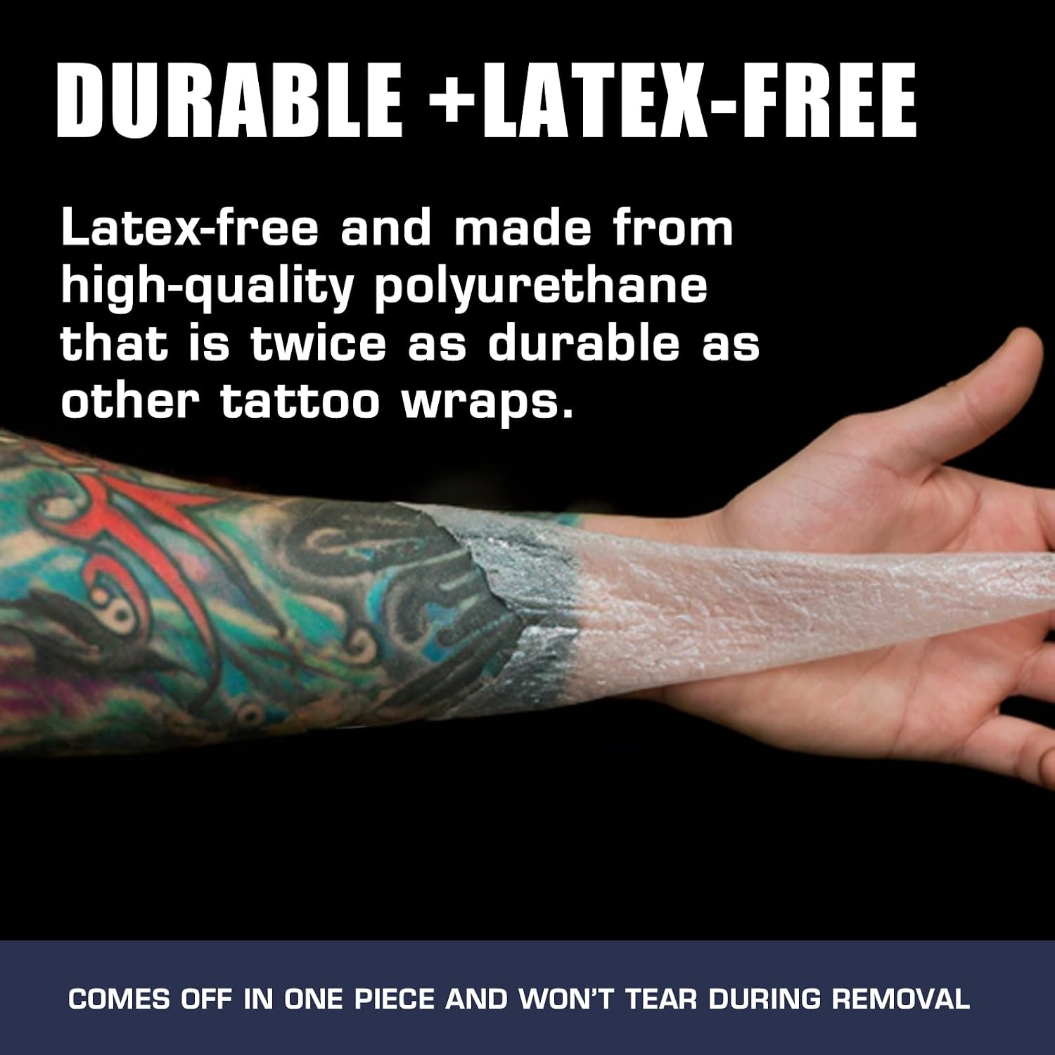 Tattoo Aftercare Bandage - 10 inches x 2.2 Yard - Clear Adhesive Roll - Easy to Apply and Remove, Second Skin, Waterproof and Latex Free Tattoo Cover up Patch