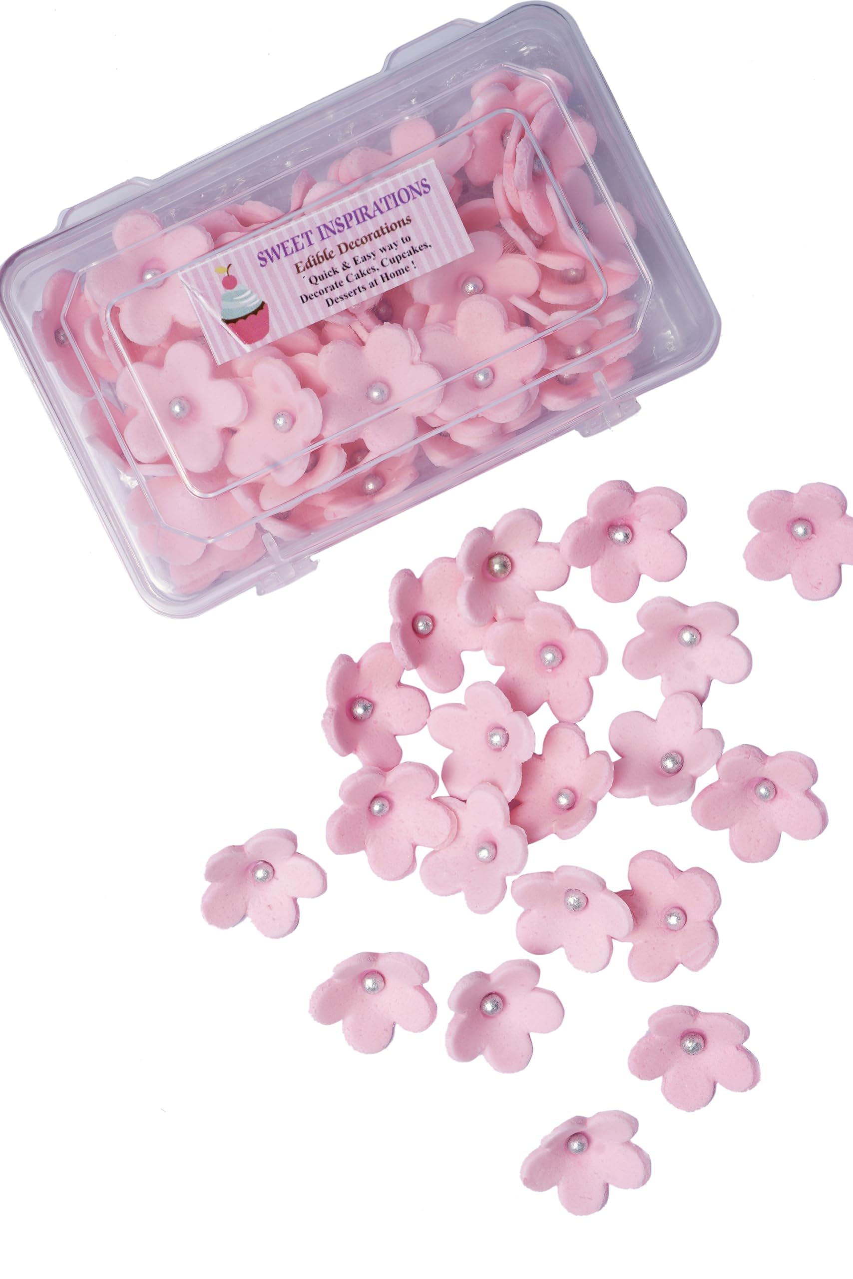 SWEET INSPIRATIONS Edible Cake decoration Mothers Day Sprinkles cupcake toppers Single Flower LARGE- mother day cake/mom gift - pink 30 pieces (B013WR7KKA) Amazon Price History, Amazon Price Tracker