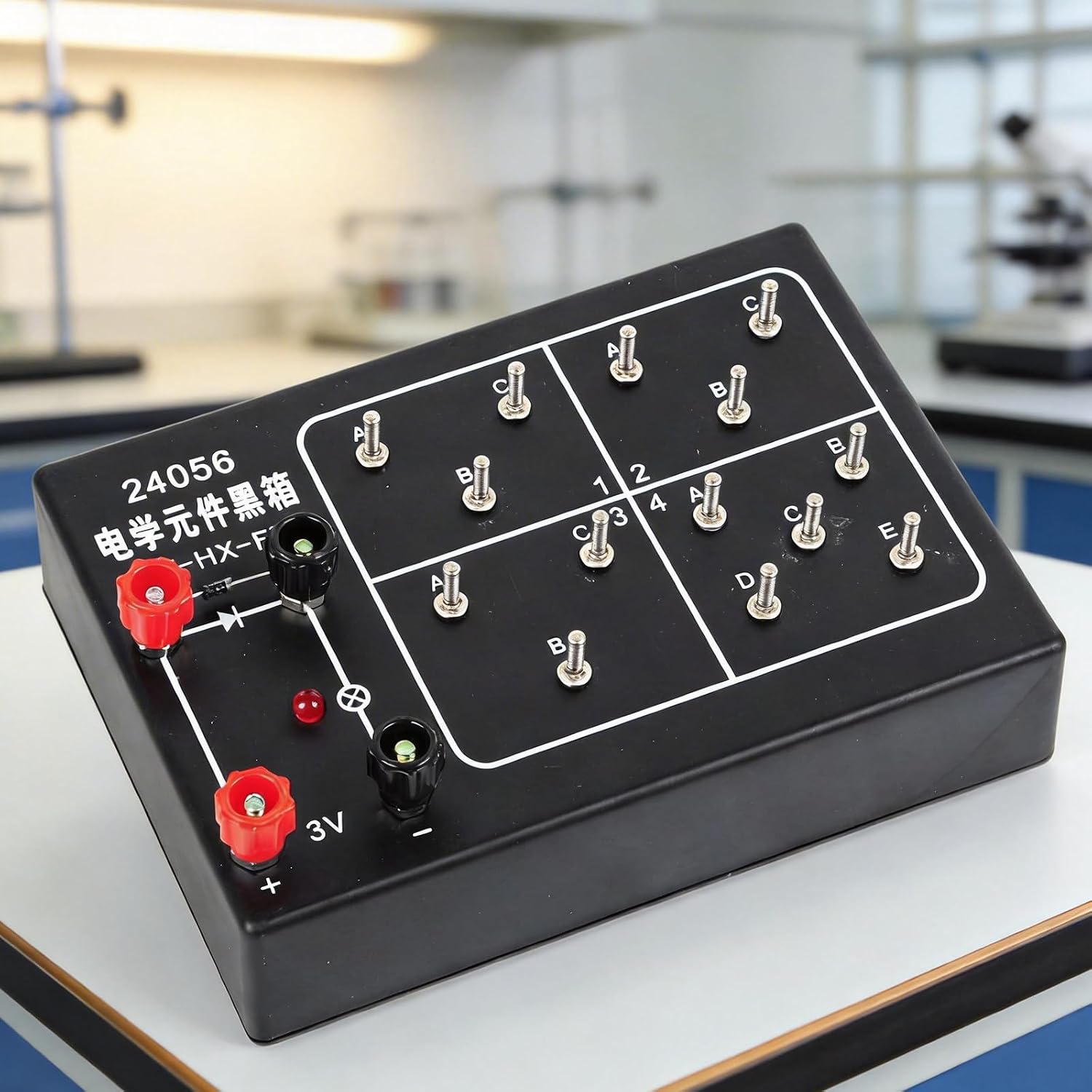 Educational Physics Teaching Tool Box with Pre Installed Electrical Components ABS Great for Laboratory Physics Teaching Instrument