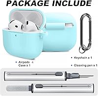 Vista 430 de Funda para AirPods Pro con kit de limpieza, funda de silicona suave para Apple AirPod Pro de 1ª/2ª generación, accesorios de funda AirPods Pro/Pro 2