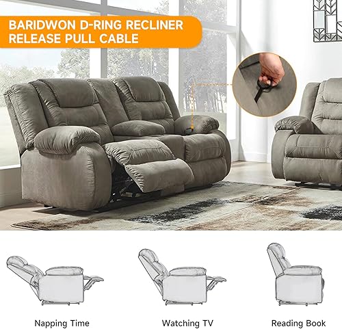 Miniatura 4 de Piezas de repuesto para cable reclinable, mango de liberación de anillo en D con punta en S para reparación de sofás y sillones reclinables,