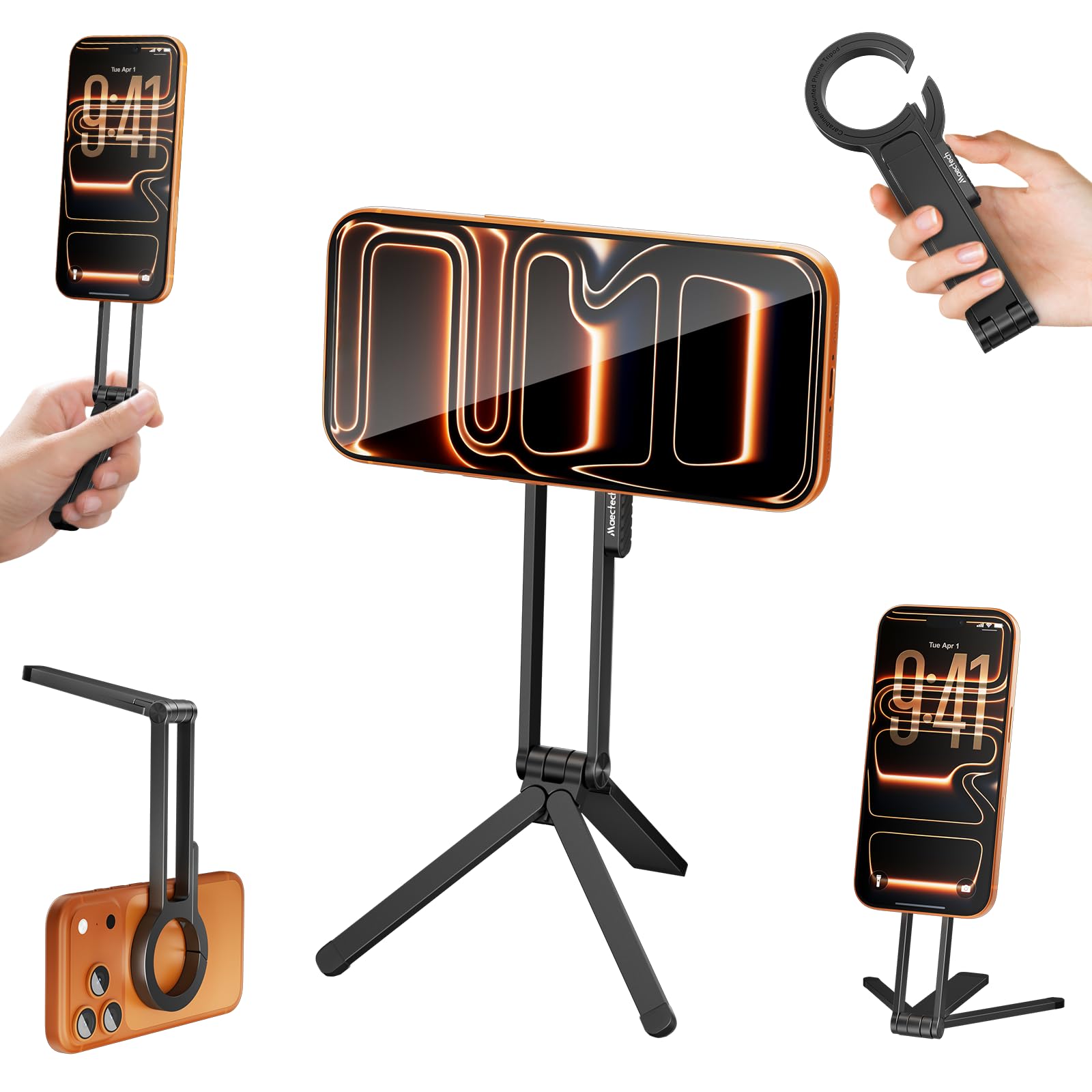 Magnetic Phone Tripod Magnetic Smartphone Stand Phone Mount Tripod for iPhone for Magsafe Selfie Stick