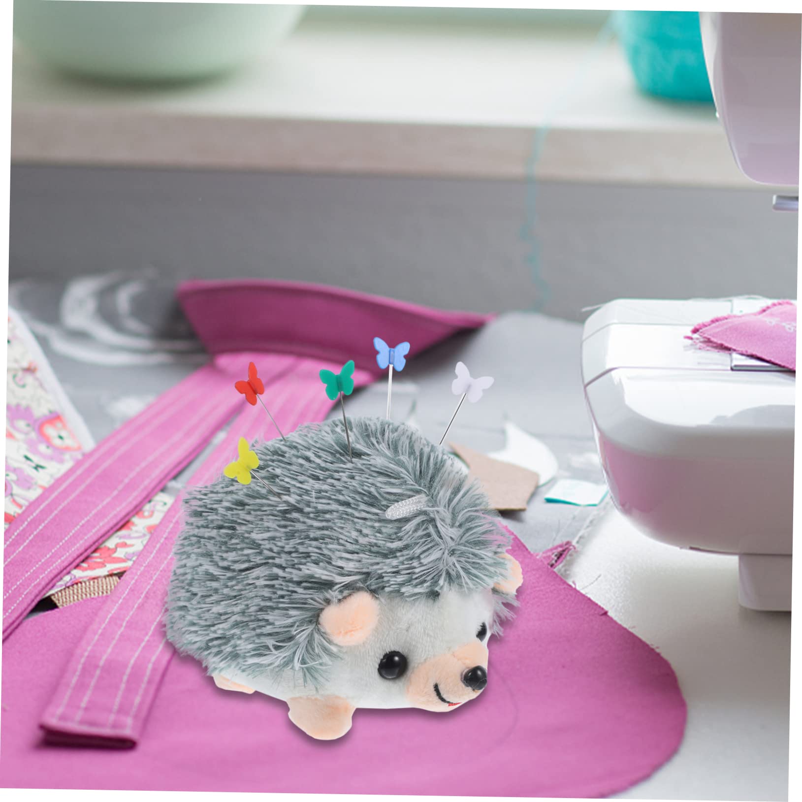 EXCEART 5juegos Alfiletero De Cartón Forma De Erizo Organizador De Agujas De Coser Diseño Bonito y Práctico Para Manualidades y Costura Incluye Almohadillas De