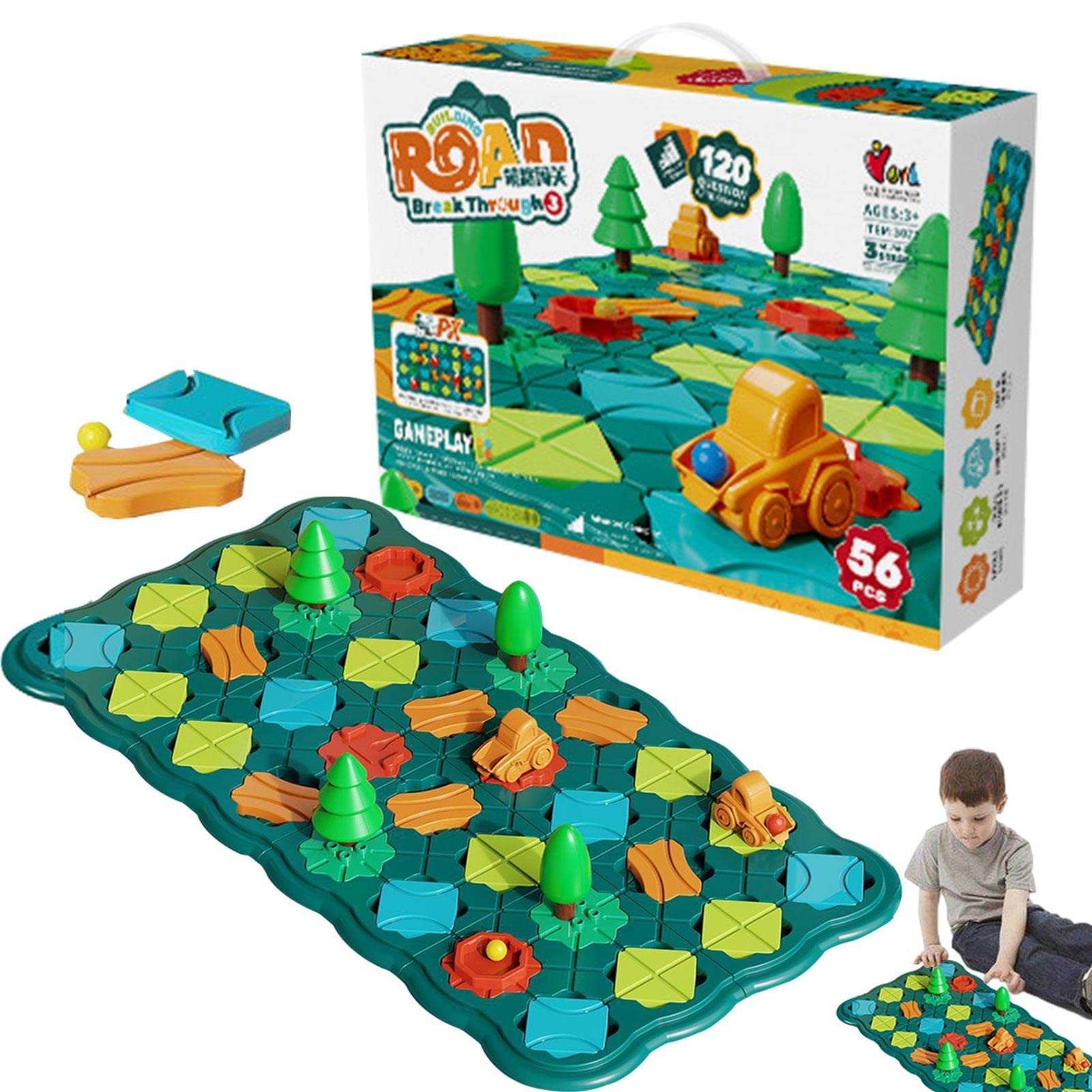 Logical Road Builder Game,Educational Games For Kids | Family Gam Stem Toys Small Toys, Kids Toys, And Games, Building, Toppling, Chain Reaction Sets