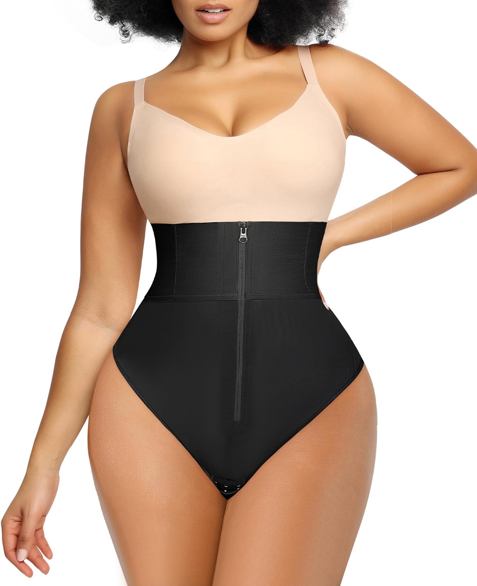 SHAPELLXHigh Waisted Body Shaper Shorts Shapewear for Women Tummy Control Thigh Slimming Slip Shorts Butt Lifting Shapewear