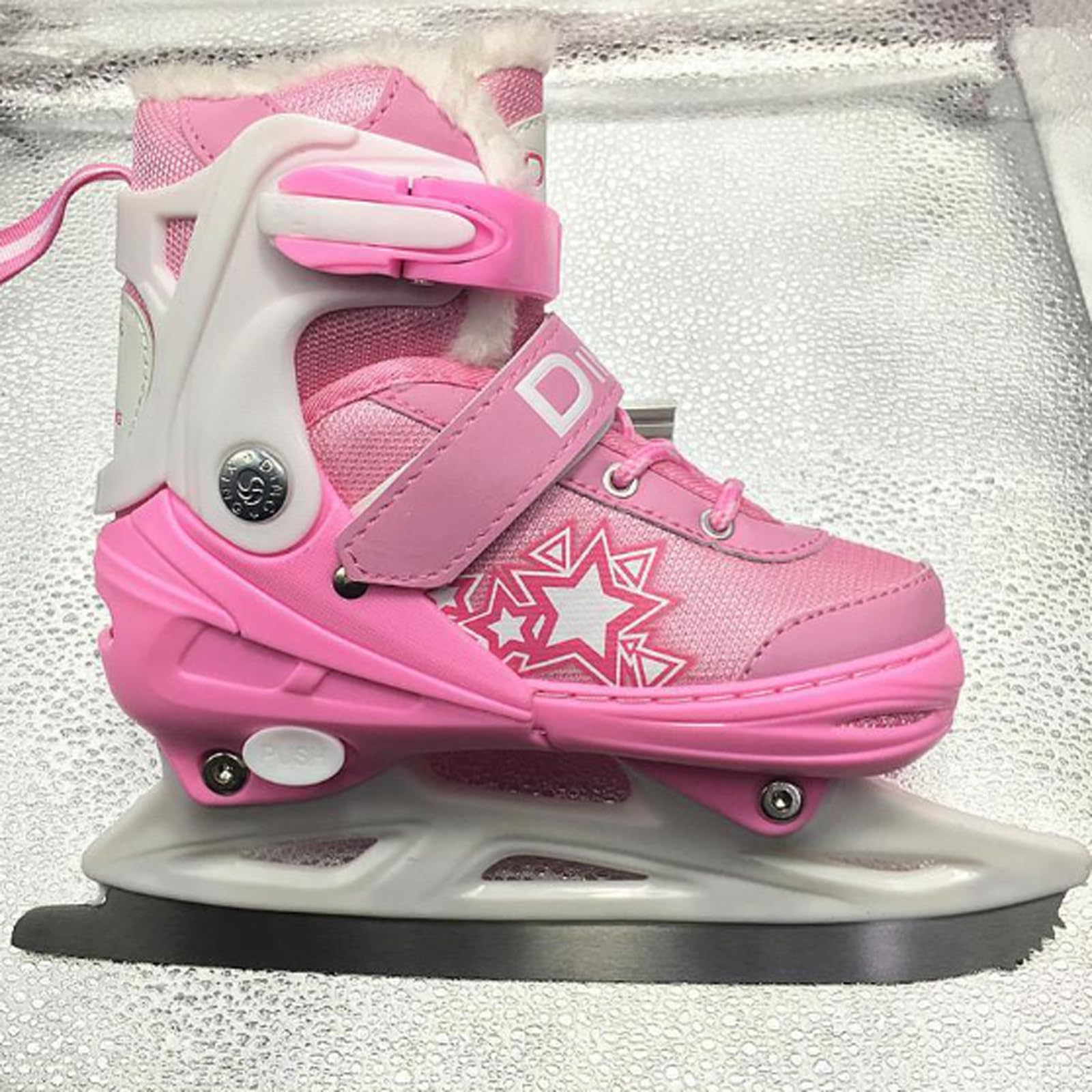 Patins artistiques pour Les Adolescent Garçon Fille-Patins À Glace avec Système De Laçage Rapide Et Boucle À Poussoir pour Un Maintien Sûr-Patins à Glace réglables-Quatre Couleurs