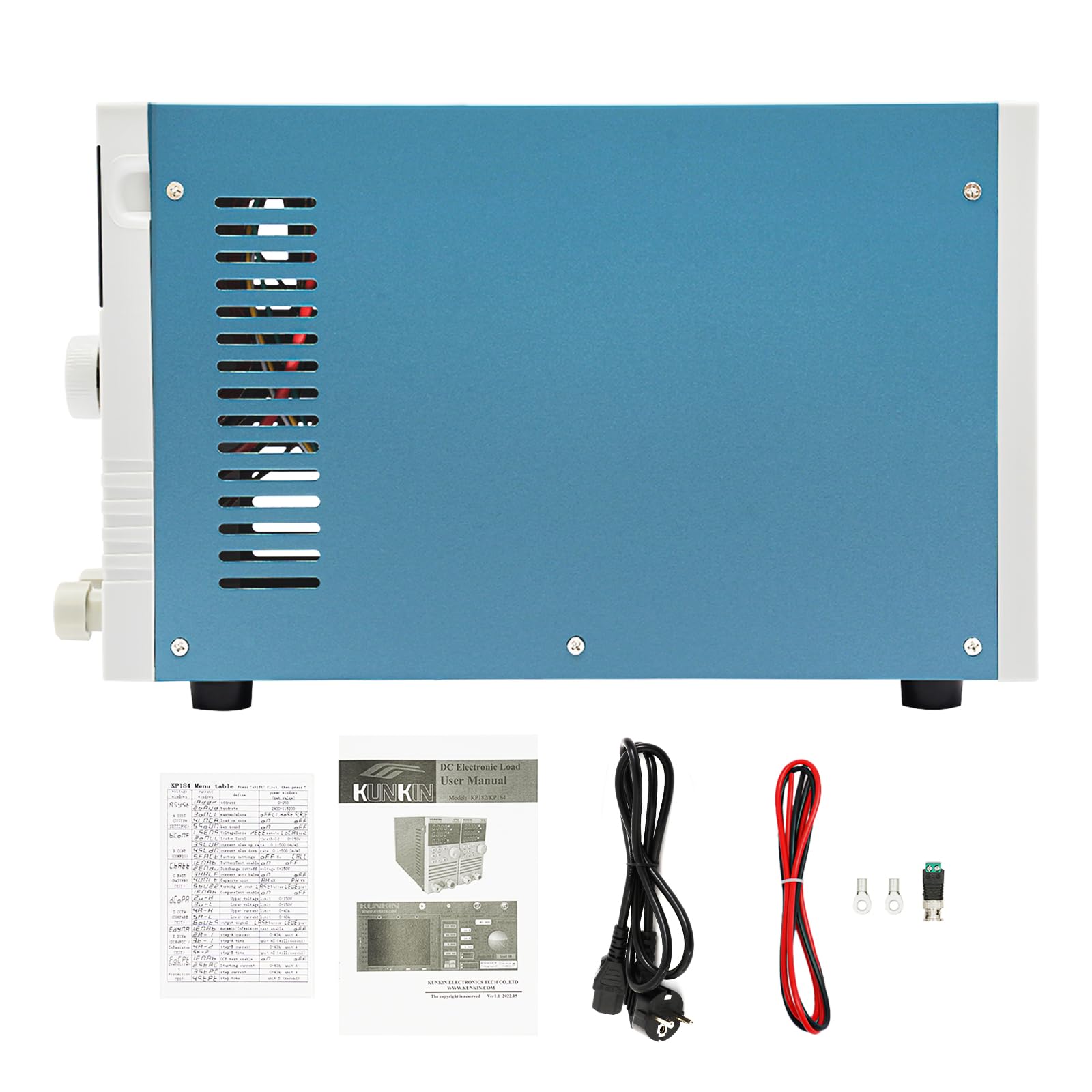 KP184 Single Channel DC Electronic Load Tester, comprobador de carga electrónico, 4 modos de carga (CC/CV/CW/CR), iluminación LED, fuente de alimentación, cargador y batería