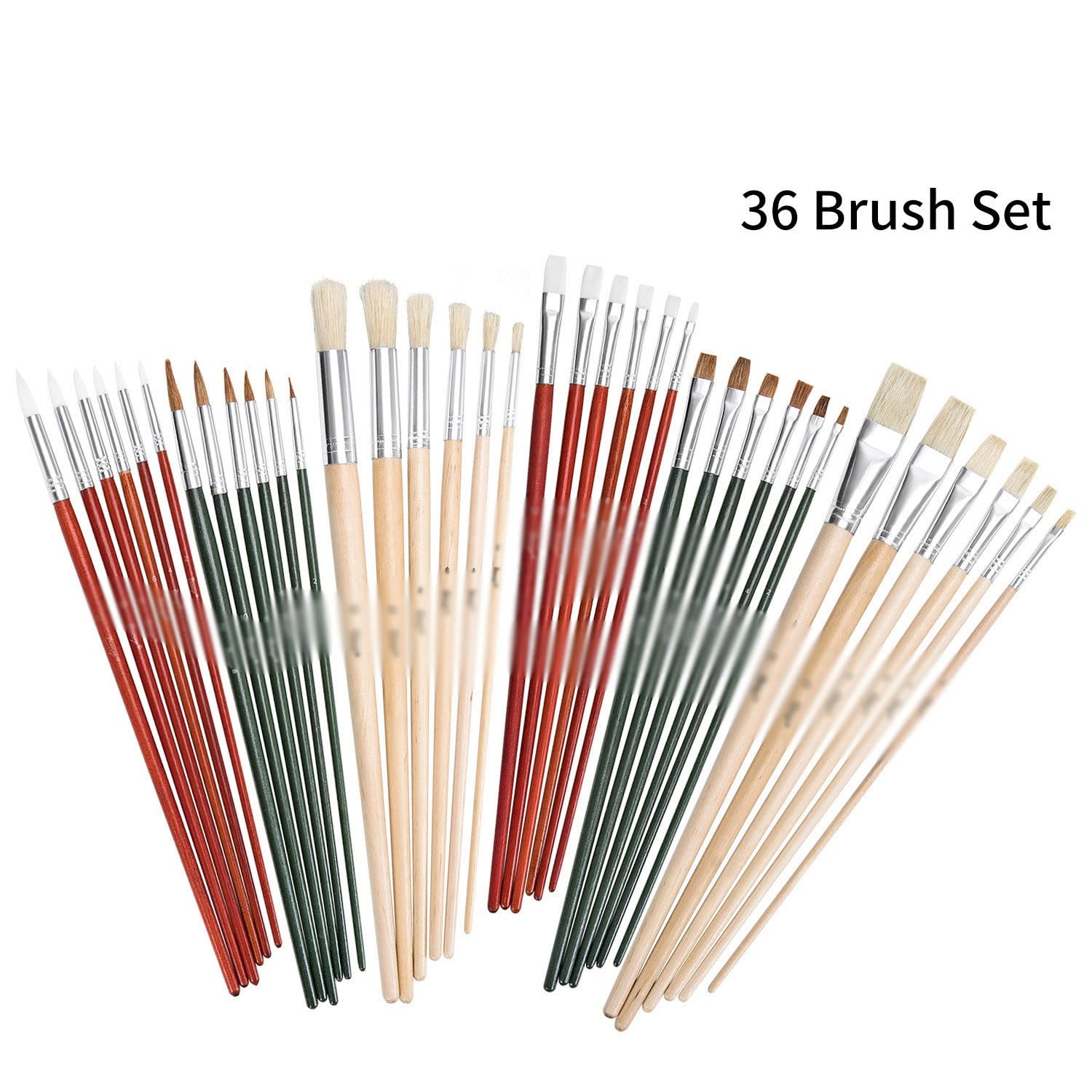 Ensemble de 36 pinceaux pour Rideaux, stylos pour Toile, tiges de Vernis, pinceaux pour Aquarelle, Ensemble de pinceaux à Huile en Soie