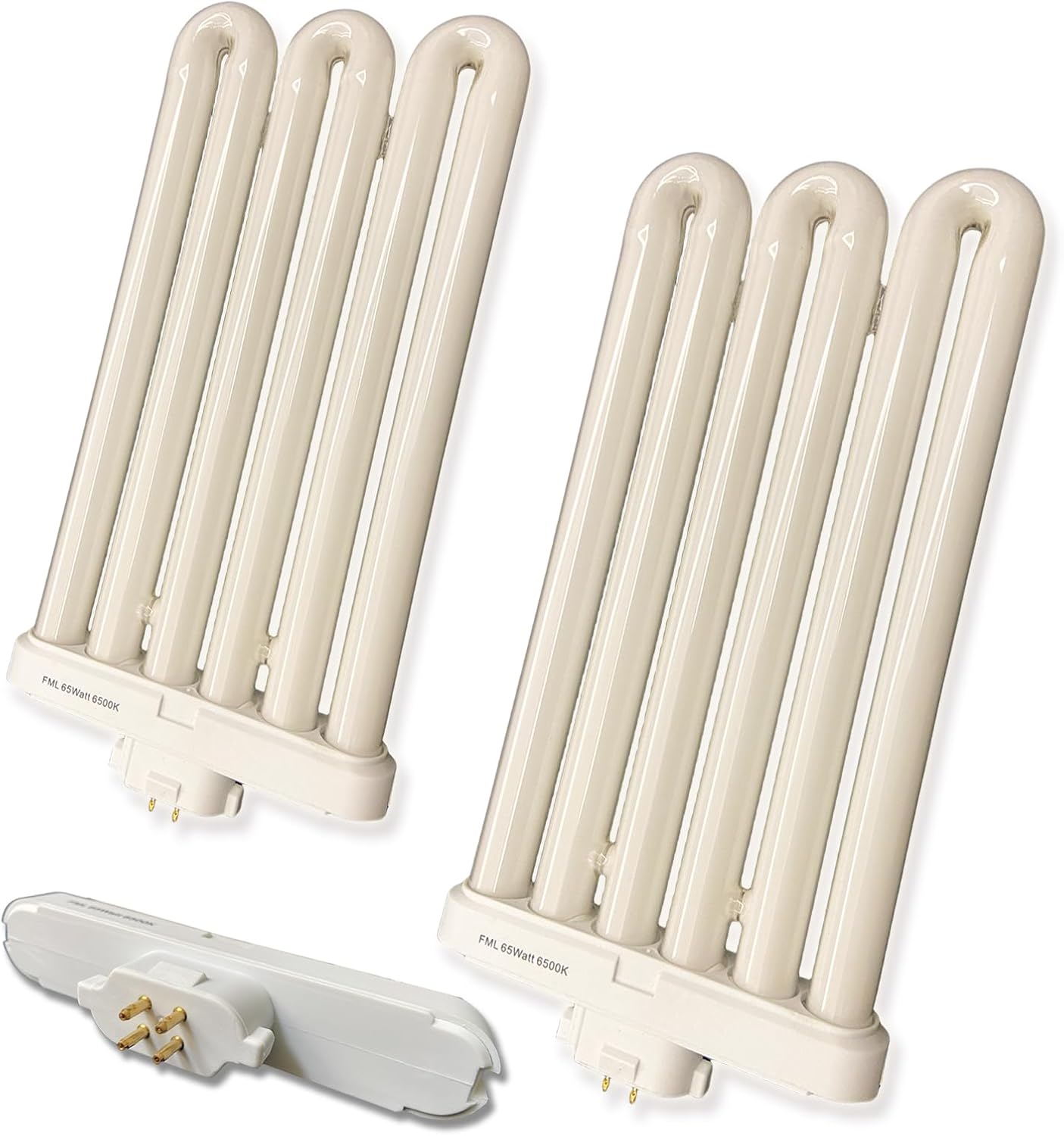 65Watt FML65/6500K Daylight Triple Tube Fluorescent Light Bulb, 4-Pin GX10Q-8 Base, Replacement Lamp for Feit BPFML65/65, 9.5'' MOL