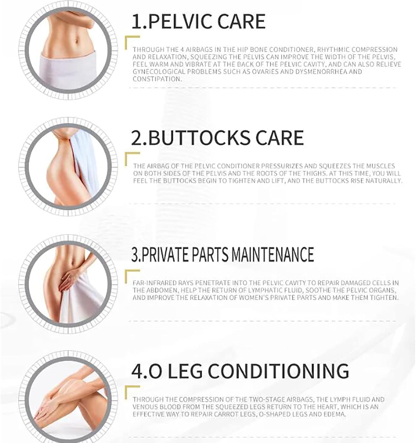 Hipbone Repair Instrument, Postpartum Recovery Pelvic Massager, Pain Relief, Infrared Magnetic Moxibustion Therapy Physiotherapy, for Pelvic Belt Tightening, Ovary Care O-Leg Adjustment