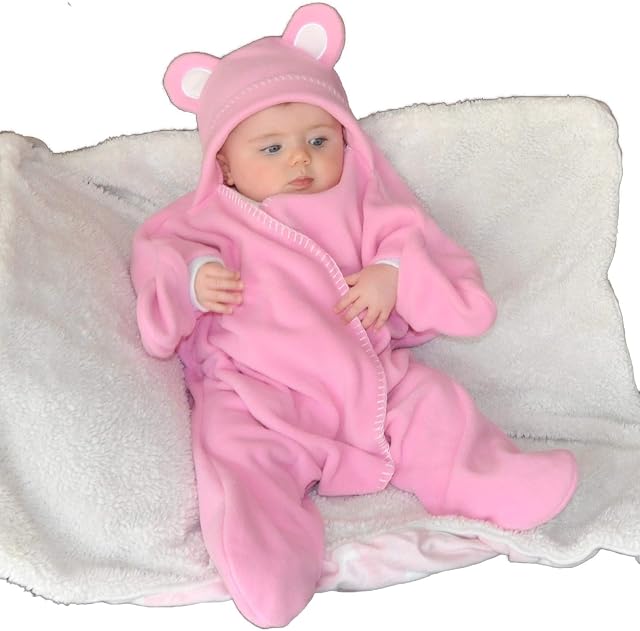 Baby Wrap blanket in Gift Box by BABY BLISS Swaddle Star Wrap Fleece for Newborns Infants and Toddlers 2  12 Months Boy Girl Super Soft Great for Travel Strollers and Car Seats (Pink)