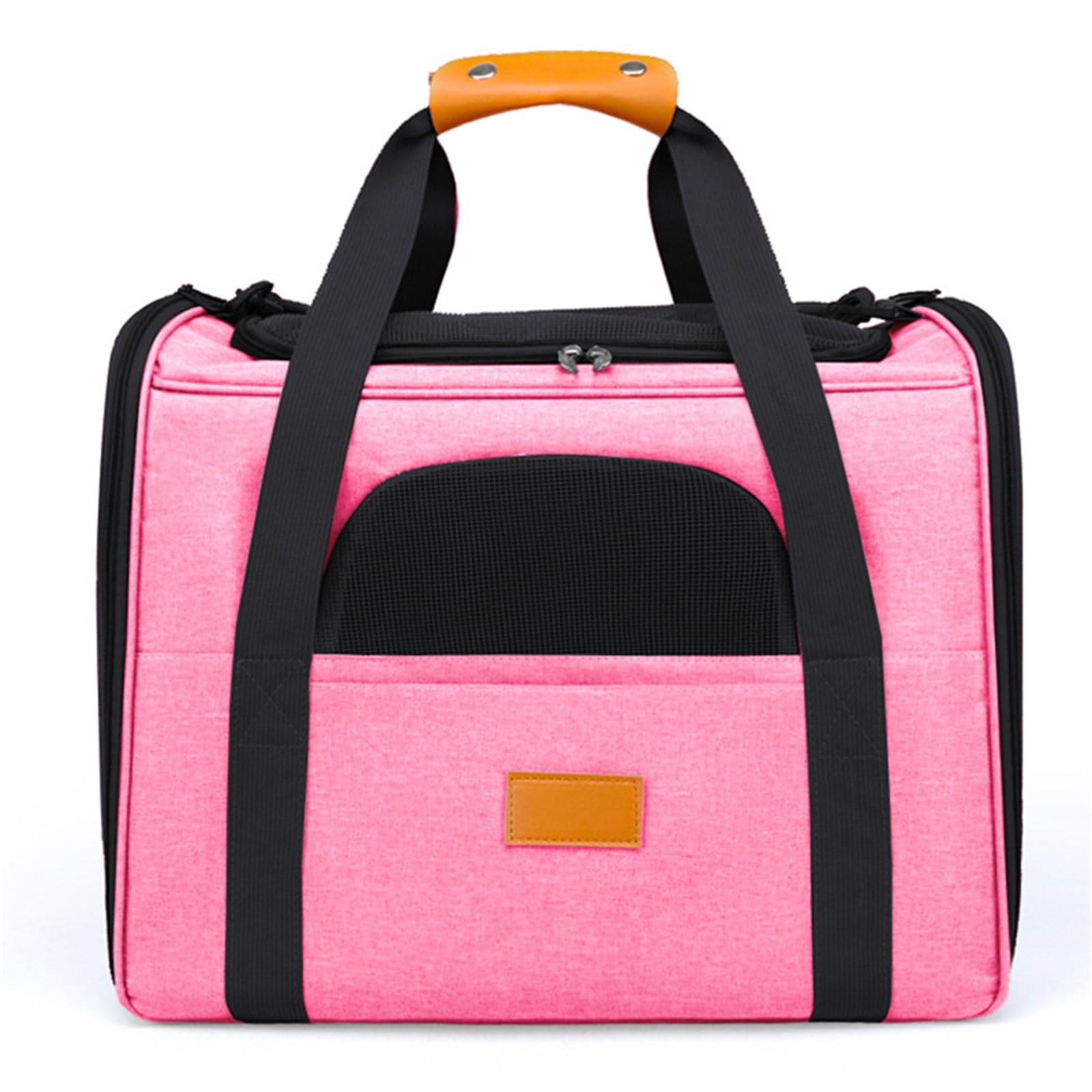 Borsa per Trasporto Cani e Gatti, Pieghevole Trasportino Cane e Gatto Borsa Portabile Animali Domestici Viaggio per Il Trasporto di Animali Domestici (45x35x33CM,Rosa)