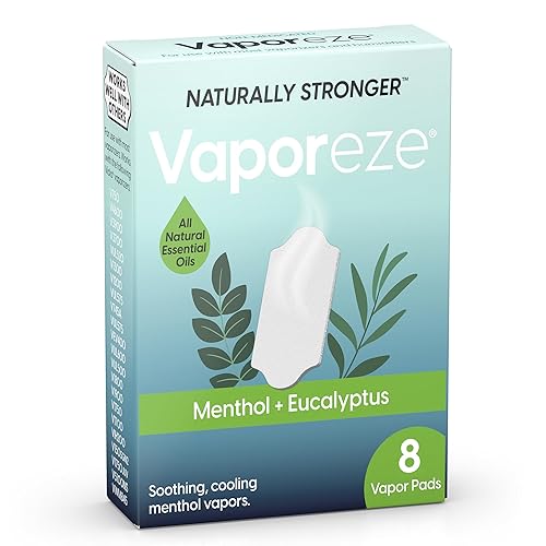Vaporeze Almohadillas de vapor, calmante aroma natural de eucalipto + mentol, almohadilla de repuesto universal para humidificadores, vaporizadores
