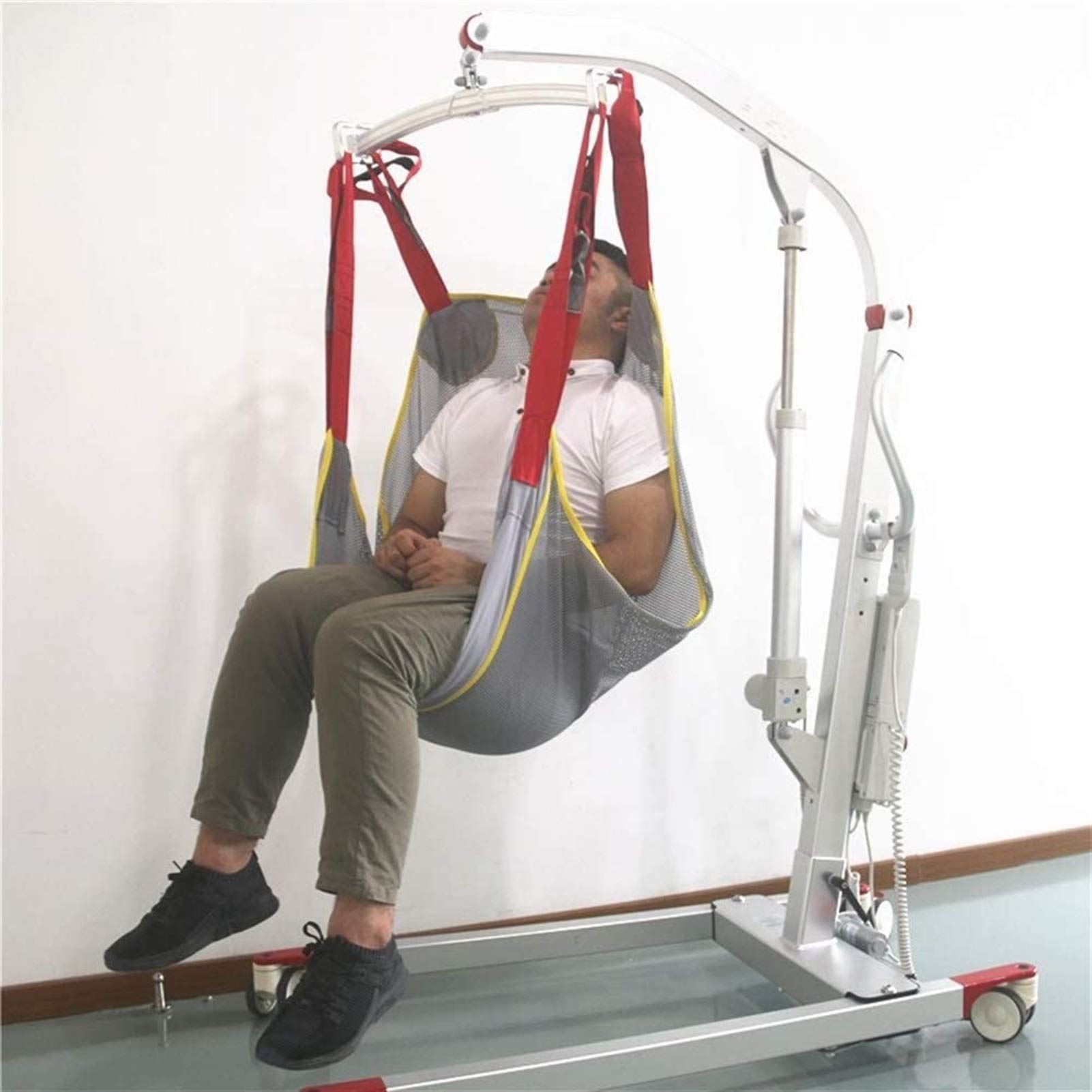 Elevador de inodoro con eslinga de malla compatible con arnés completo, elevador para enfermos, para enfermería, cuidadores y ancianos