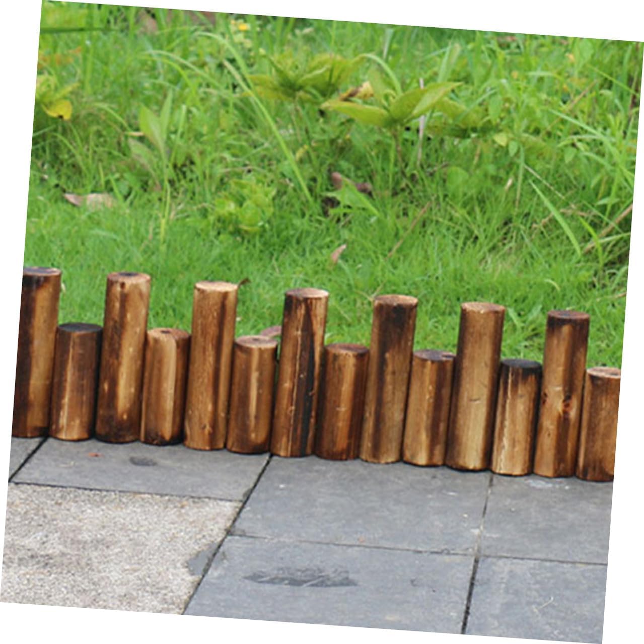NUOBESTY Wood Decorative Fence Panel Outdoor Garden Border Fence for Flowerbed Lawn Edging Decor for Backyard Patio Landscape