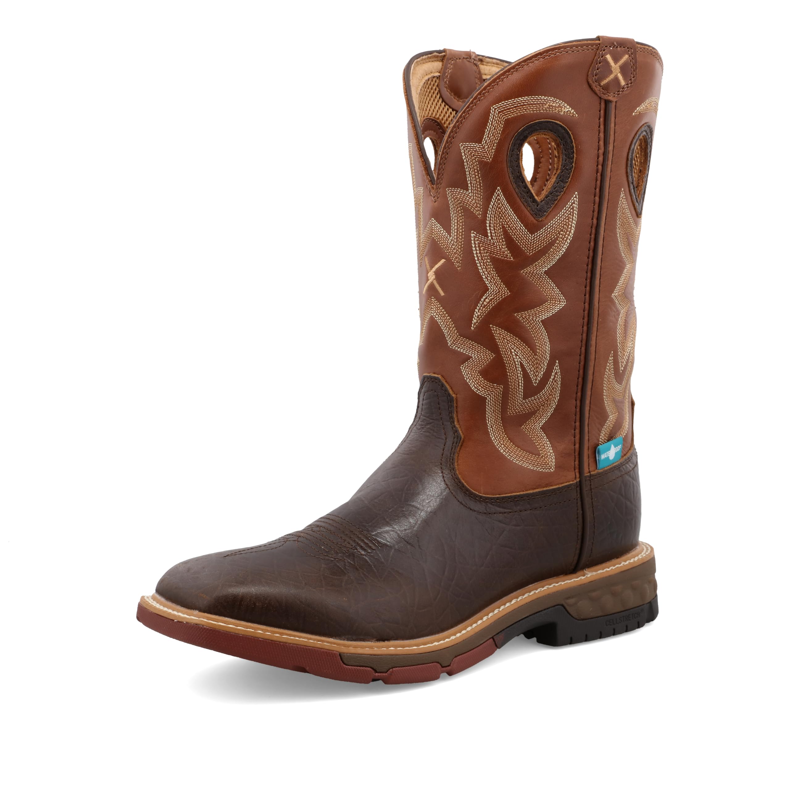 Twisted X Men's 12" Pull On Soft Toe Waterproof Western Work Boot