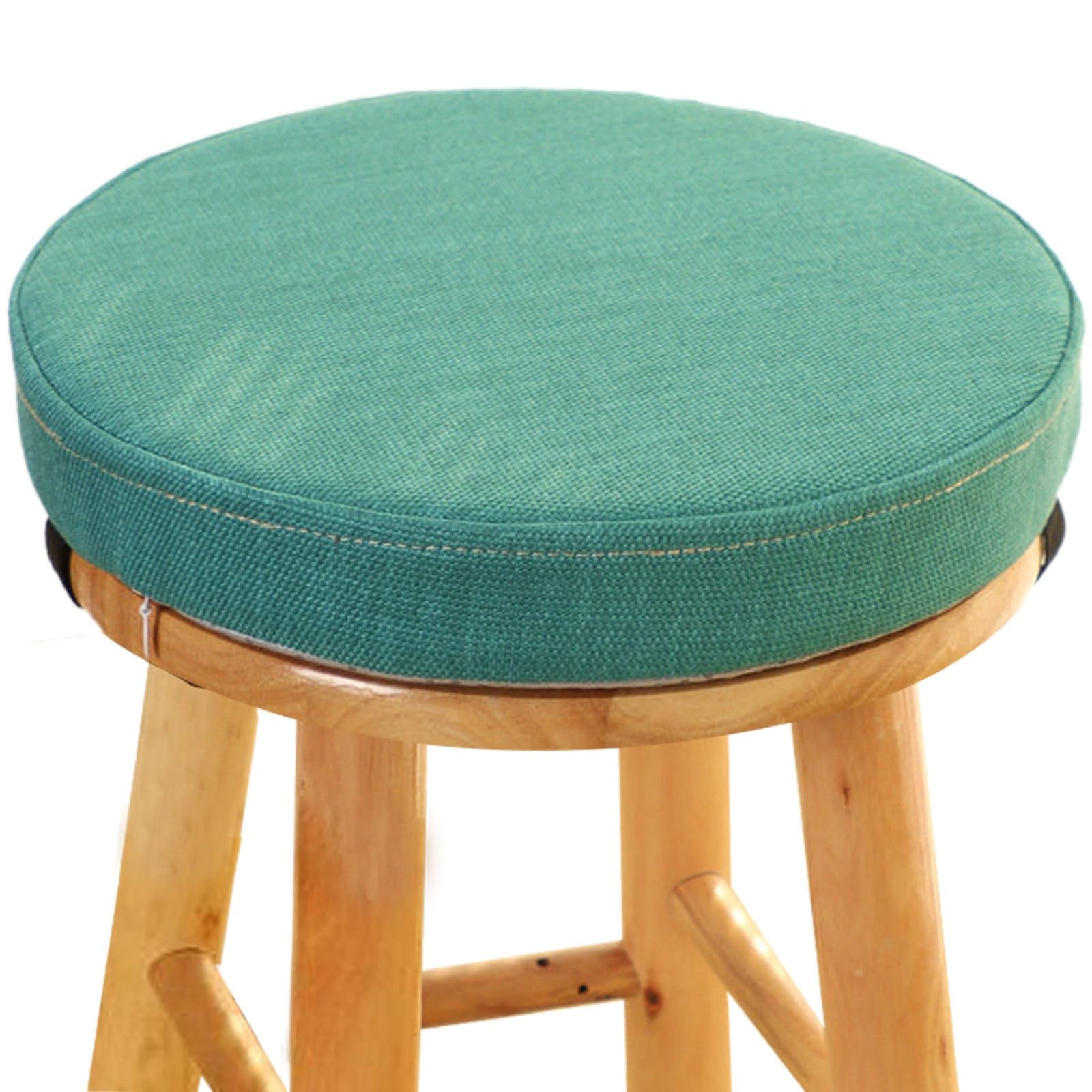 45D Foam Round Seat Cushion 5/8cm thick,30/33/35/40/45/50cm Anti-slip Buckle Round Stool Cushion, Circle Dining Chair Pad with Removable Cover for Dining Kitchen Bar Chairs Indoors Outdoors(Color 17,4