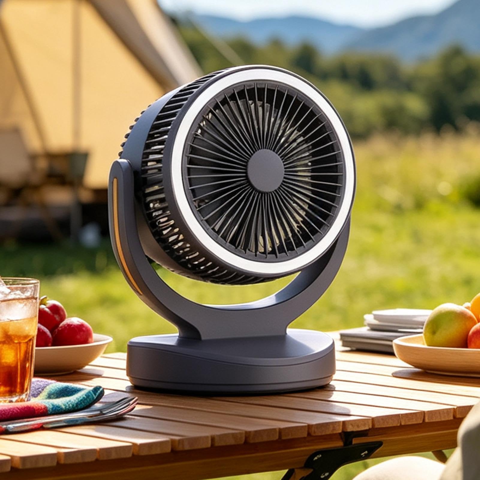 Ventilatori da tavolo per la camera da Portatile 2400mAh Ricaricabile 3 | Ventilatore Personale Da Tavolo Per Interni, Studio, Camera, Soggiorno, Dormitorio E Ufficio