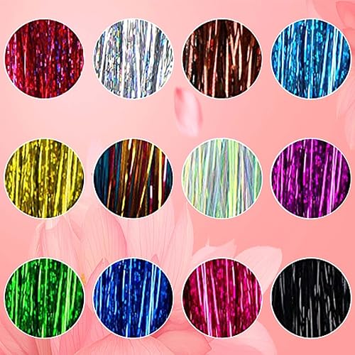 Miniatura 3 de 12 extensiones de cabello sintético con clip, de 20 pulgadas, de color rubio beige, lacio, con clip, para mujeres y niñas, niños, como regalo, con