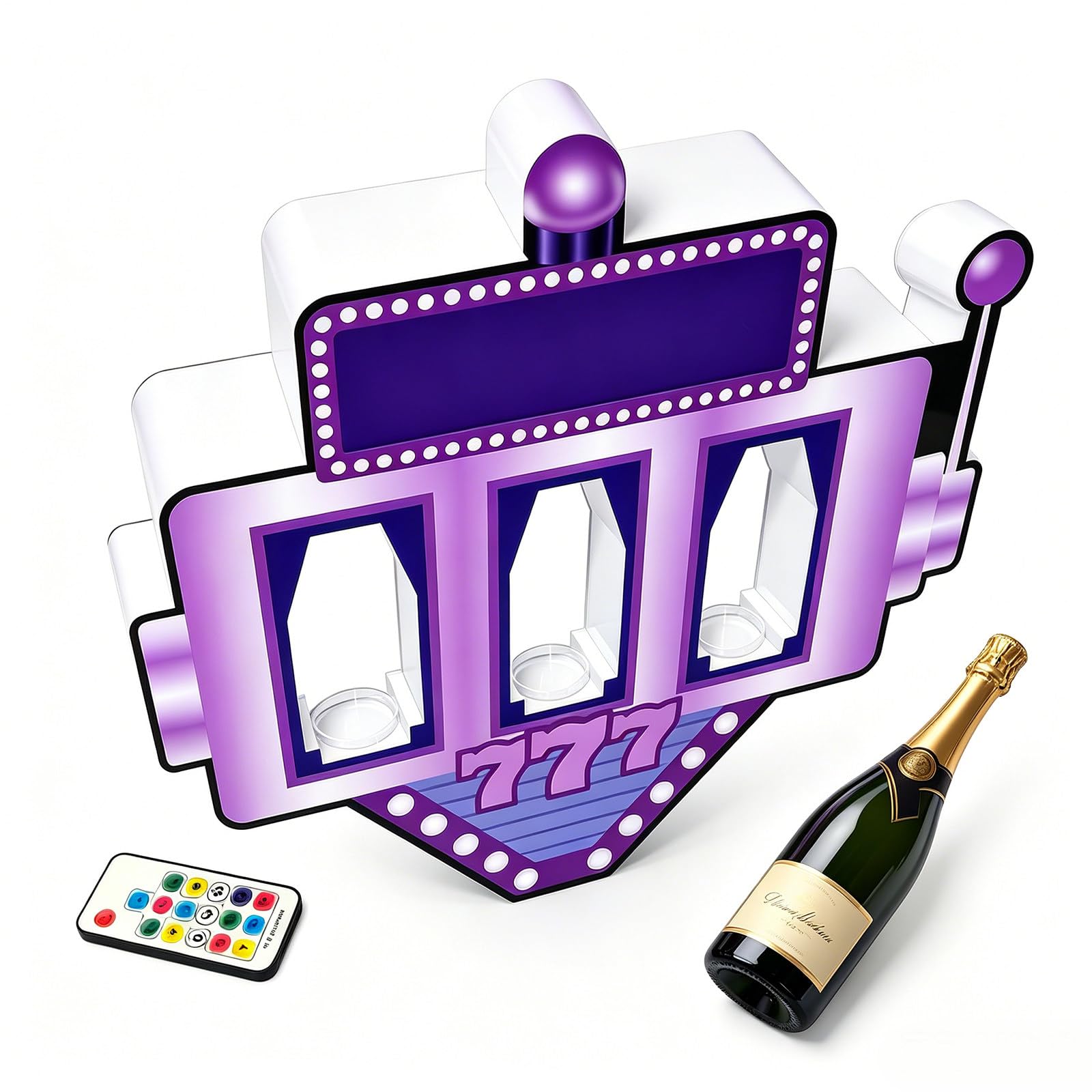 Aredwhiterui RGB LED Bottle Lights for Liquor Bottles Display Stand, Eye-Catching Bar Shelf & Bottle Service Lights for Weddings, Birthdays, KTV Parties & Event Decoration Drink Display B
