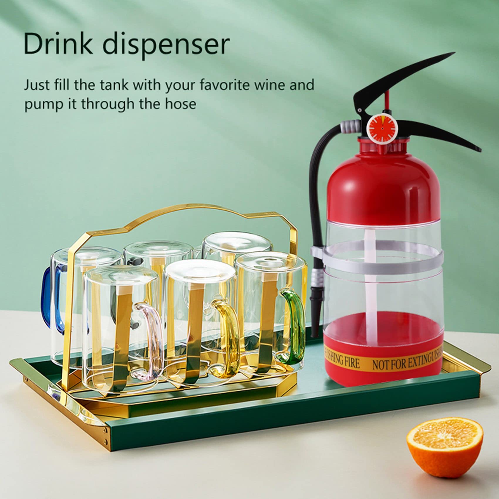 2L Vin Boisson Distributeur Extincteur Verseur FêTe BièRe Eau Distributeur Barils de BièRe Boisson Alcool Bar Accessoire