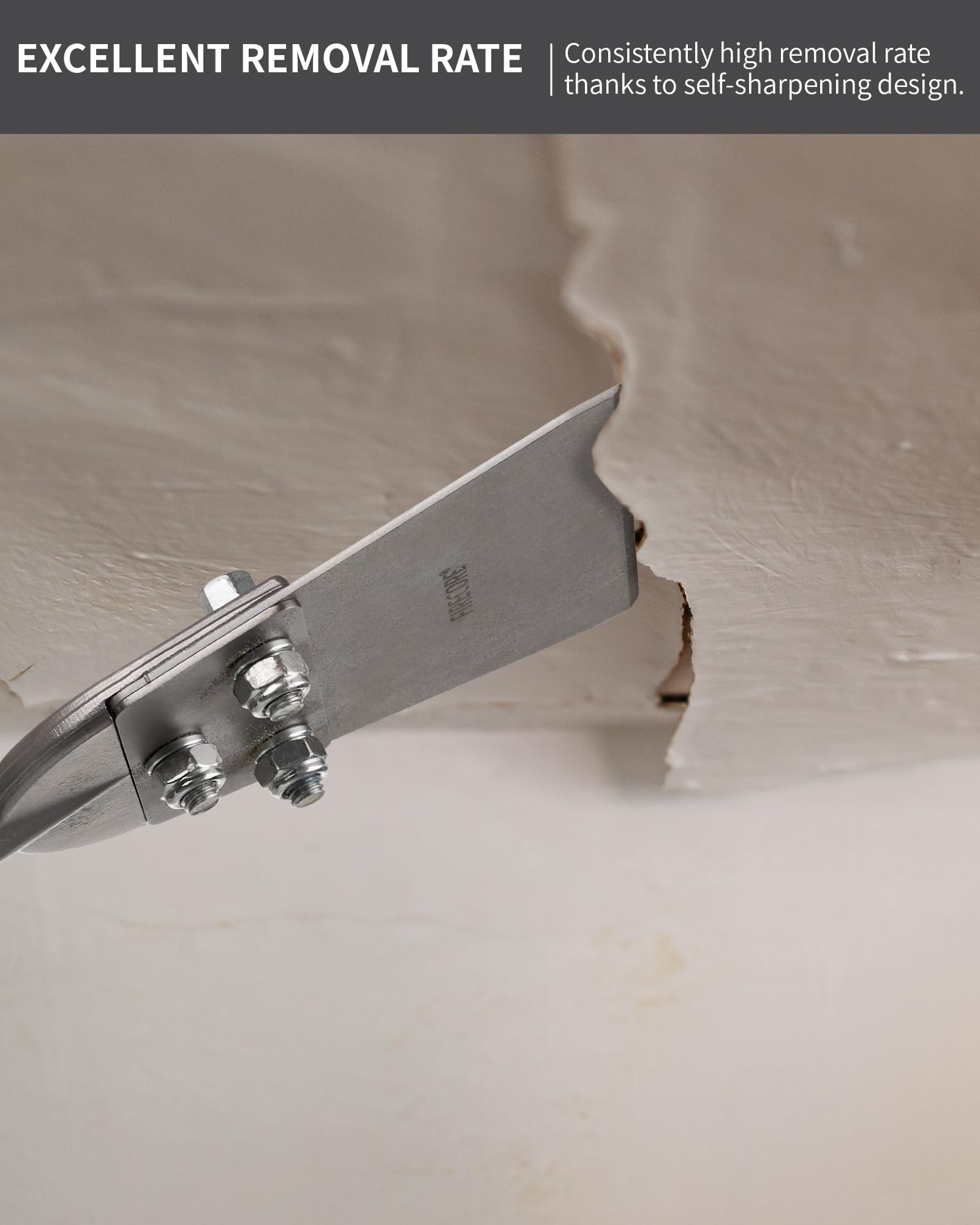 Scalpello SDS Plus 270 mm x 130 mm, Firecore raschietto per pavimenti SDS, include lama e viti di ricambio, scalpello largo per la rimozione di moquette, PVC, vernice e colla per piastrelle